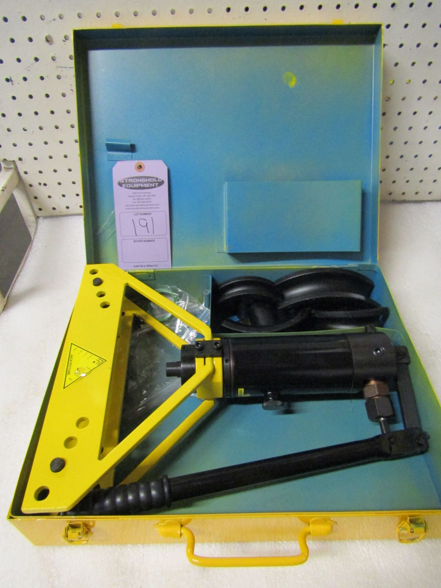 Power Team Hydraulics style tube Bender unit up to 1" capacity including dies in case - MINT, UNUSED - Image 2 of 2