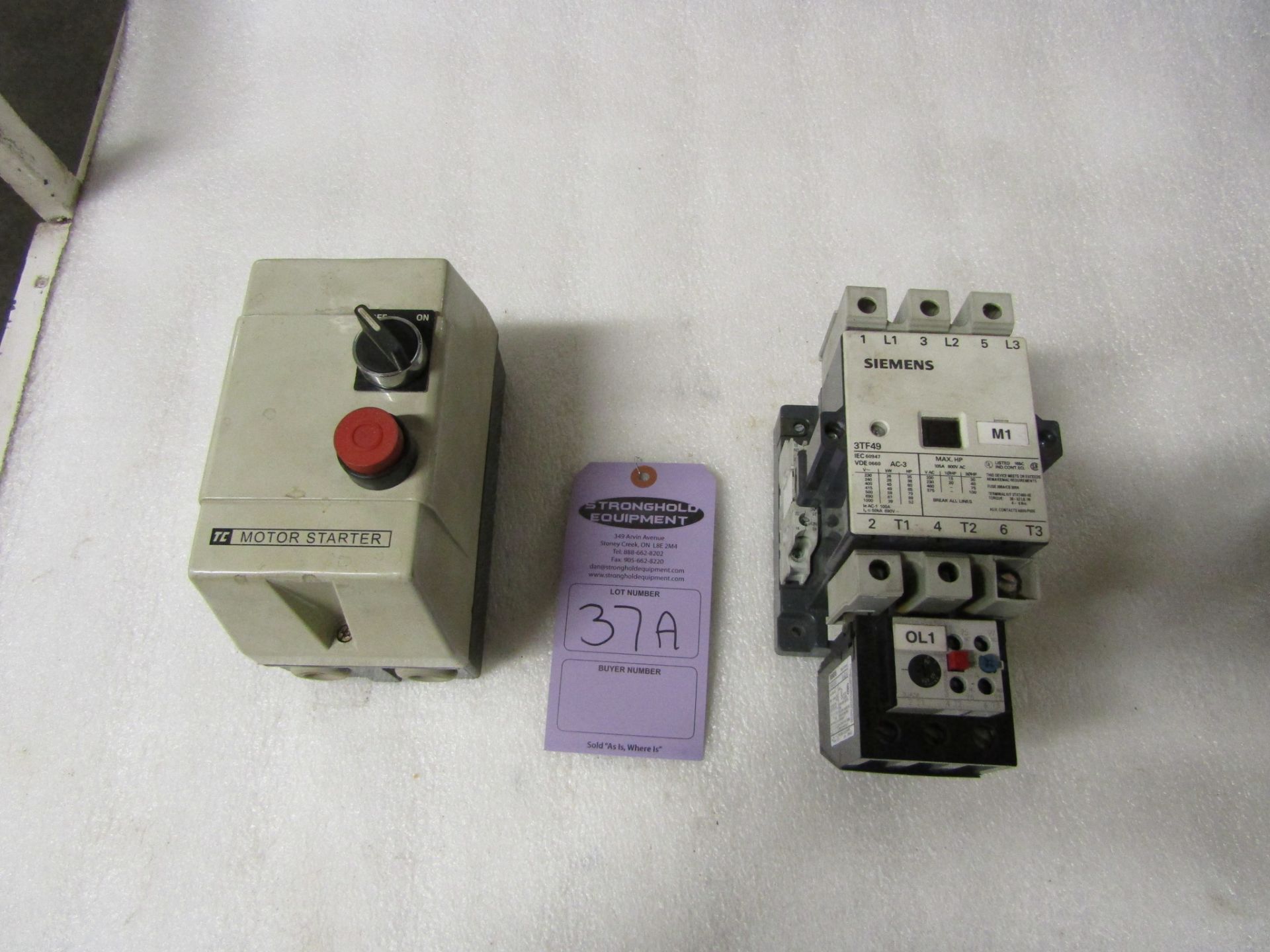 Siemens model 3TF49 Control with RC Motor Starter