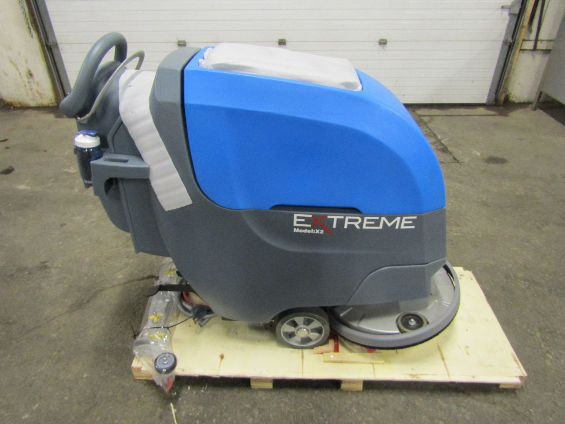 Extreme MINT Walk Behind Floor Sweeper Scrubber Unit model X2 - BRAND NEW with extra pads, digital