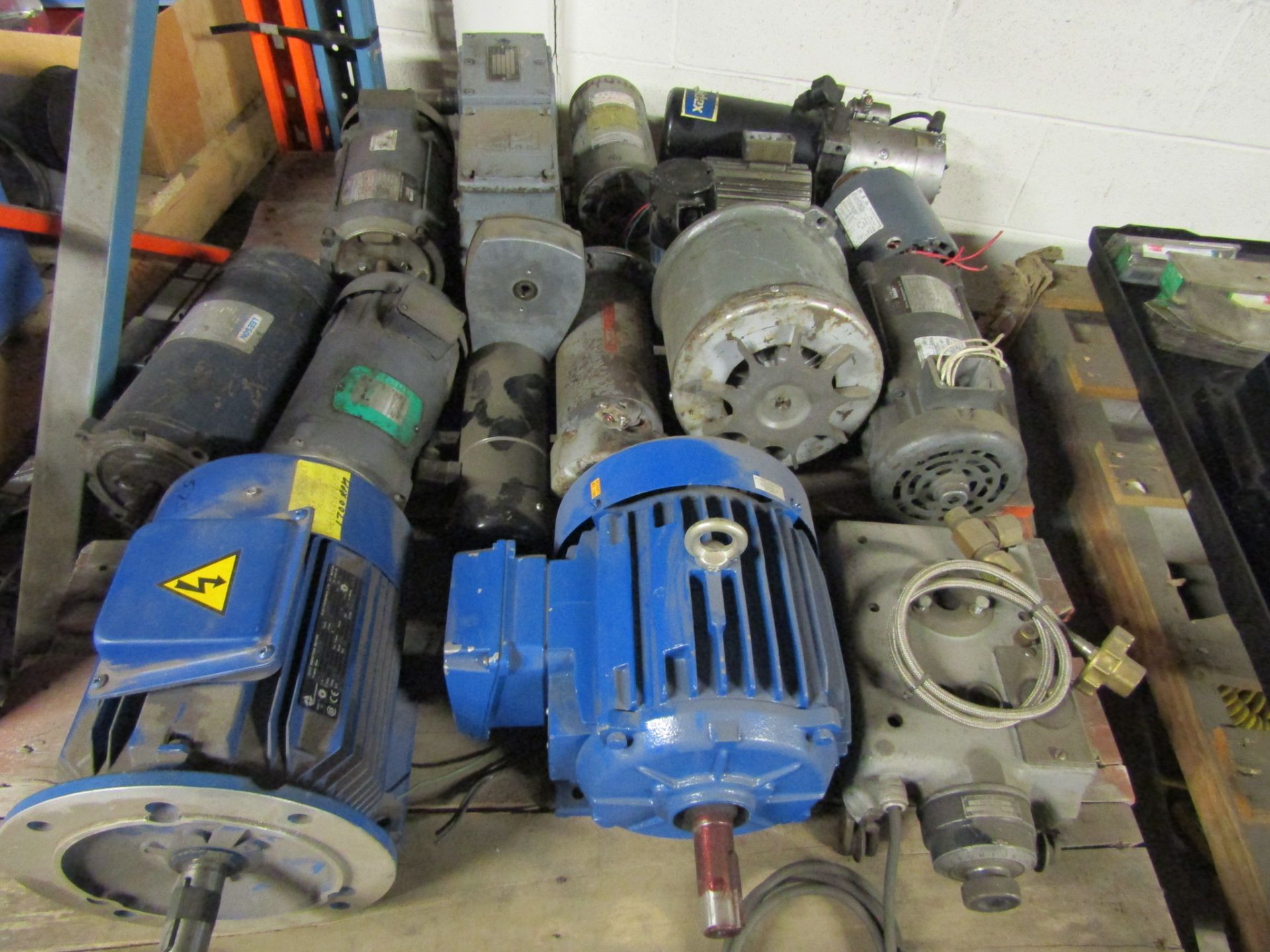 Lot of assorted used motors - as is, as pictured