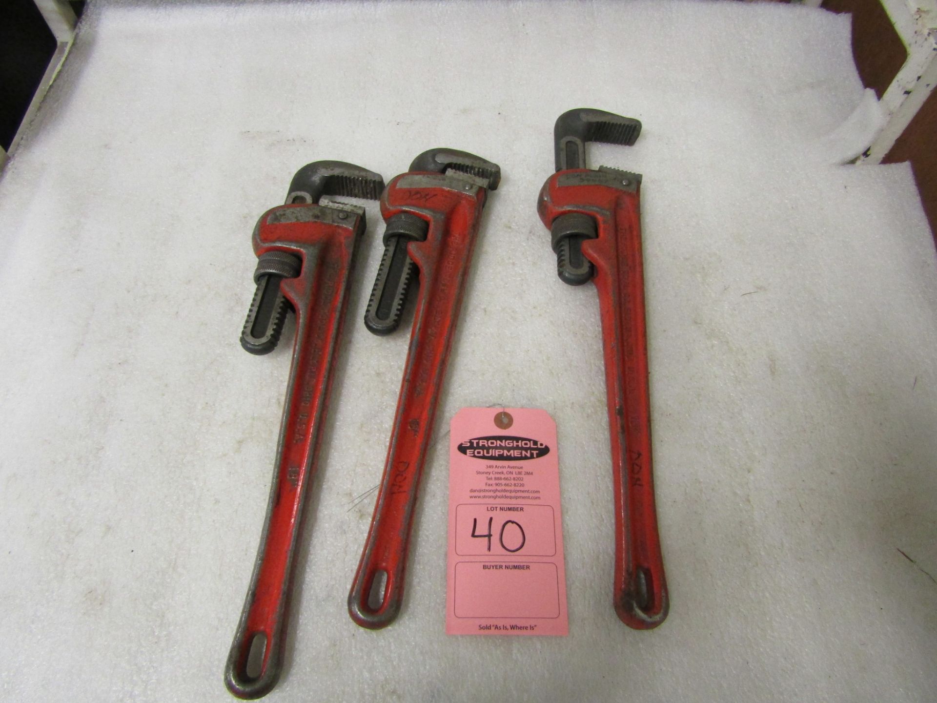 Lot of 3 Pipe Wrenches - brand new