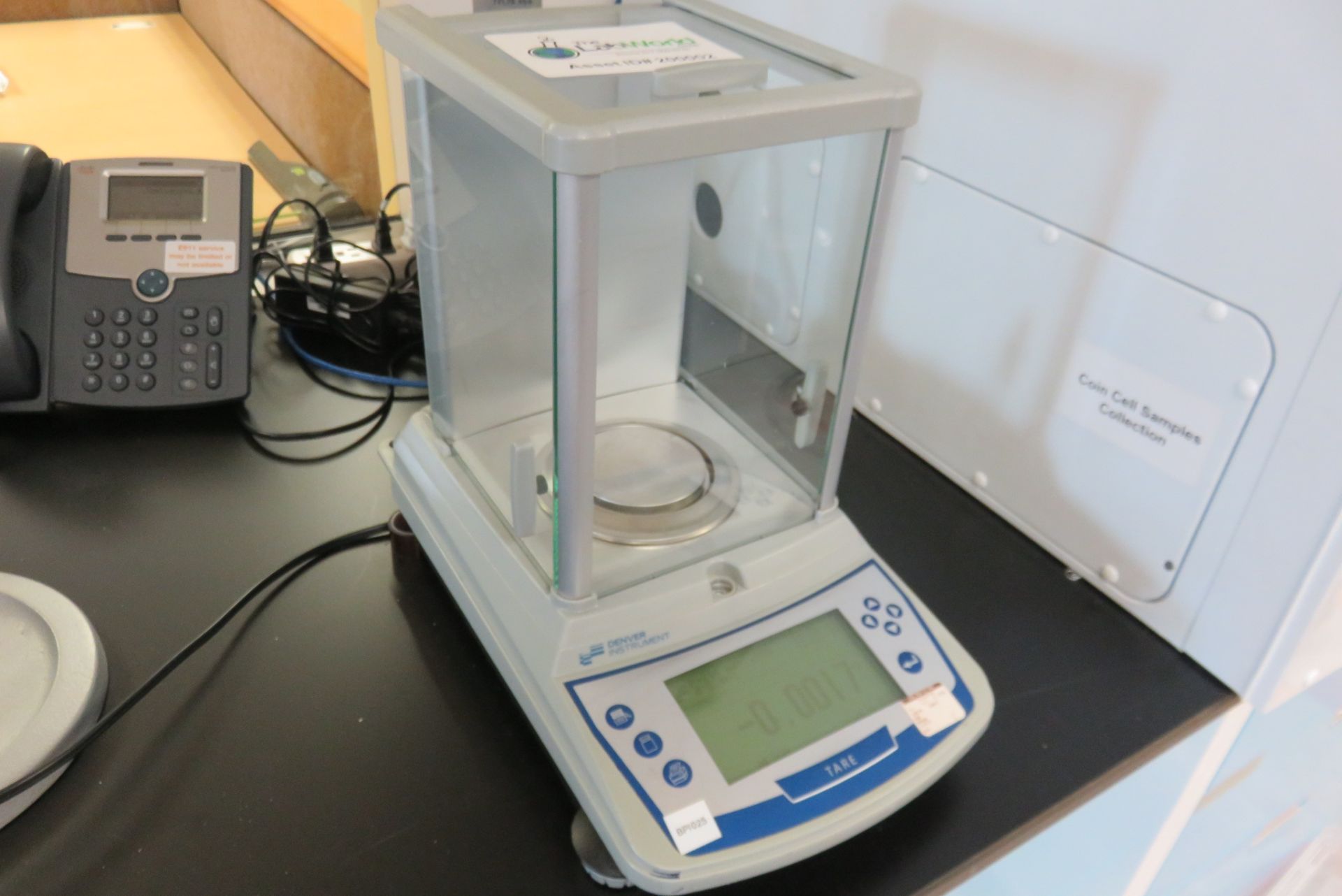 Denver Instruments Analytical Balance with weigh pan, draft shield and power adapter
