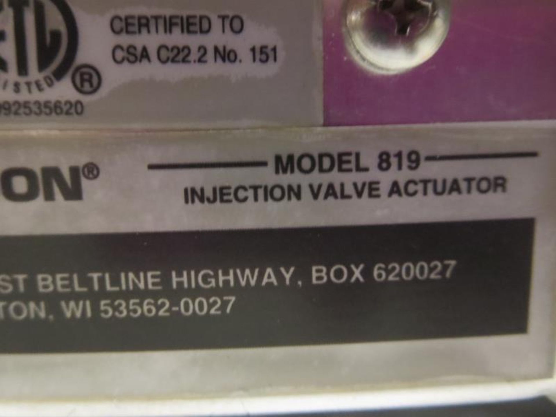 Gilson 619 Injection Valve Actuator - Image 3 of 3
