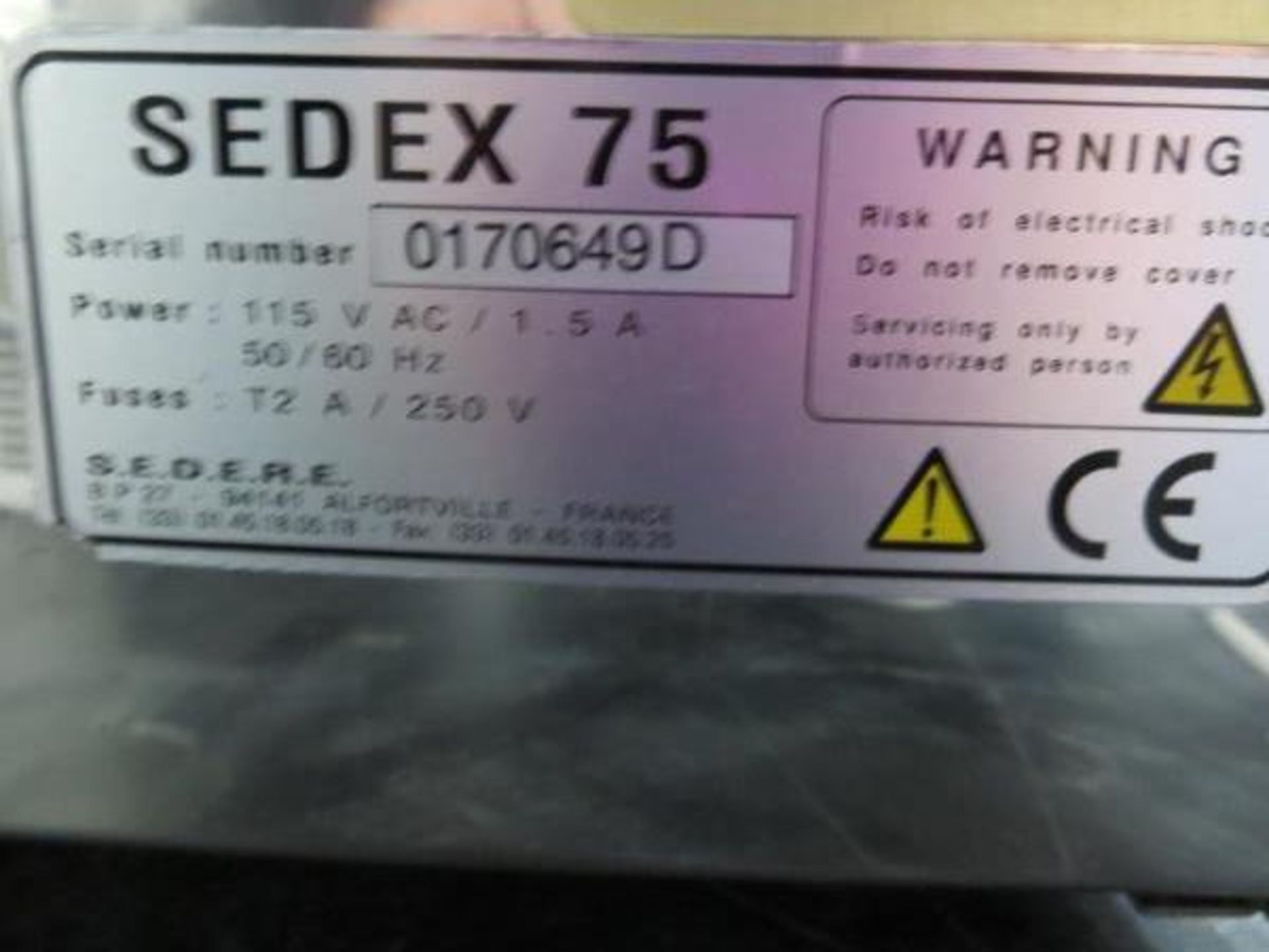 Sedere France Sedex 75 High Sensitivity LT-ELS Detector - Image 3 of 4