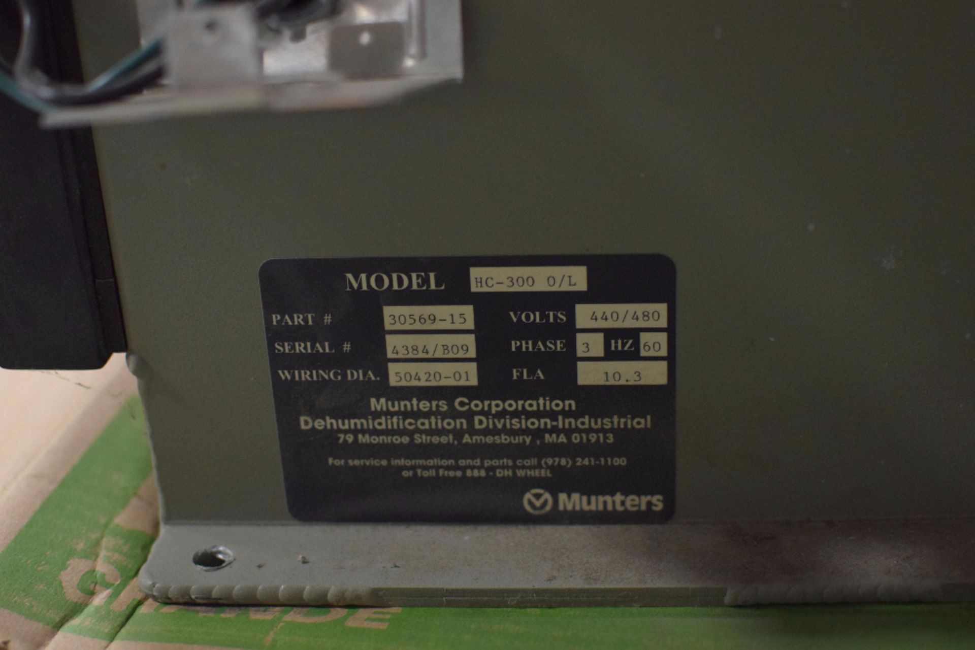 Munters HC-300 O/L Dehumidifier - Image 2 of 2