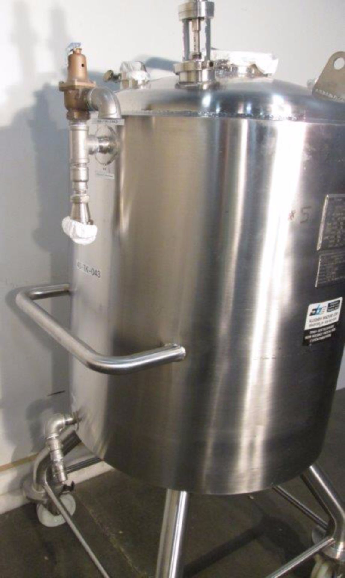Allegheny Bradford 300L Jacketed Mixing Vessel - Image 2 of 7
