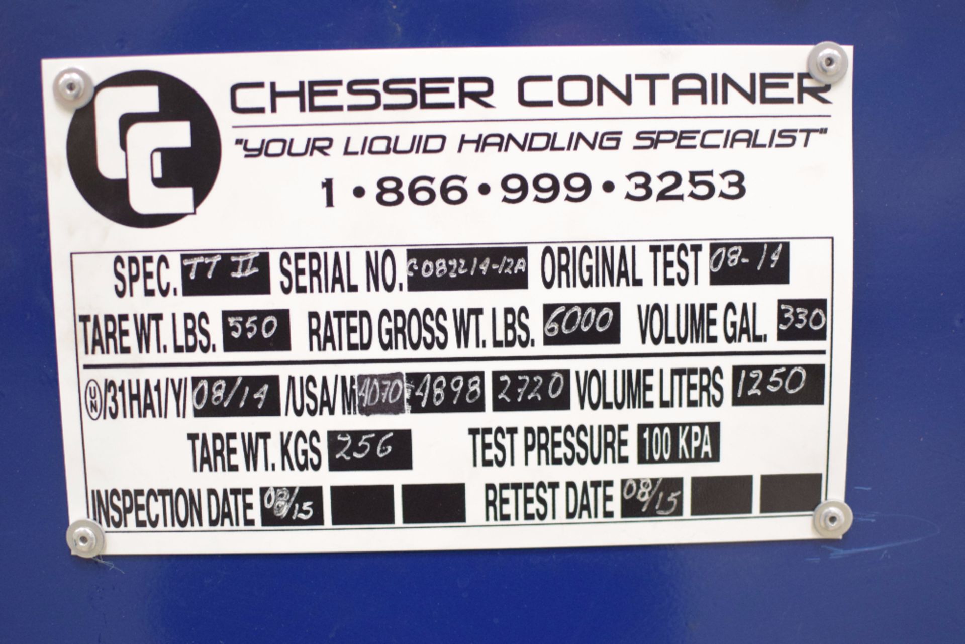 Chesser Container 330 Gallon Waste Tote - Image 2 of 2