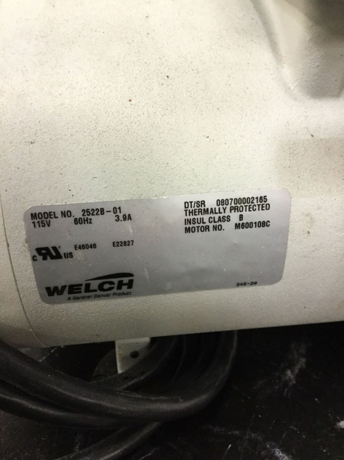 Welch Vacuum Pump - Image 2 of 2