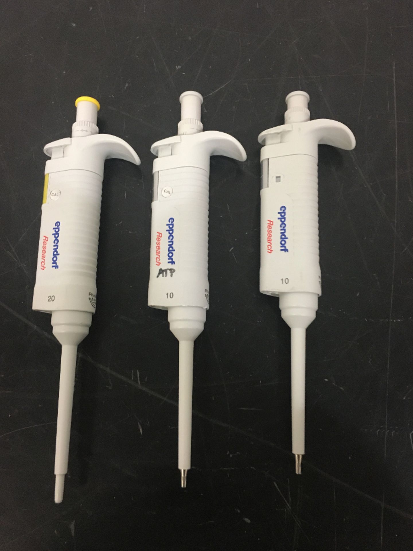 Lot of (3) Eppendorf Research Single Channel Pipettes