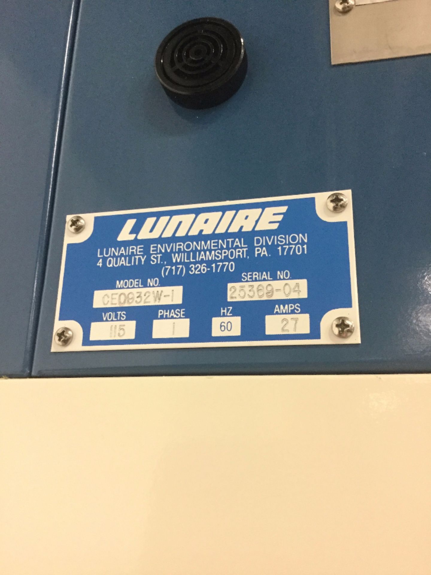 Lunaire CE0932W-1 Environmental Chamber - Image 3 of 4
