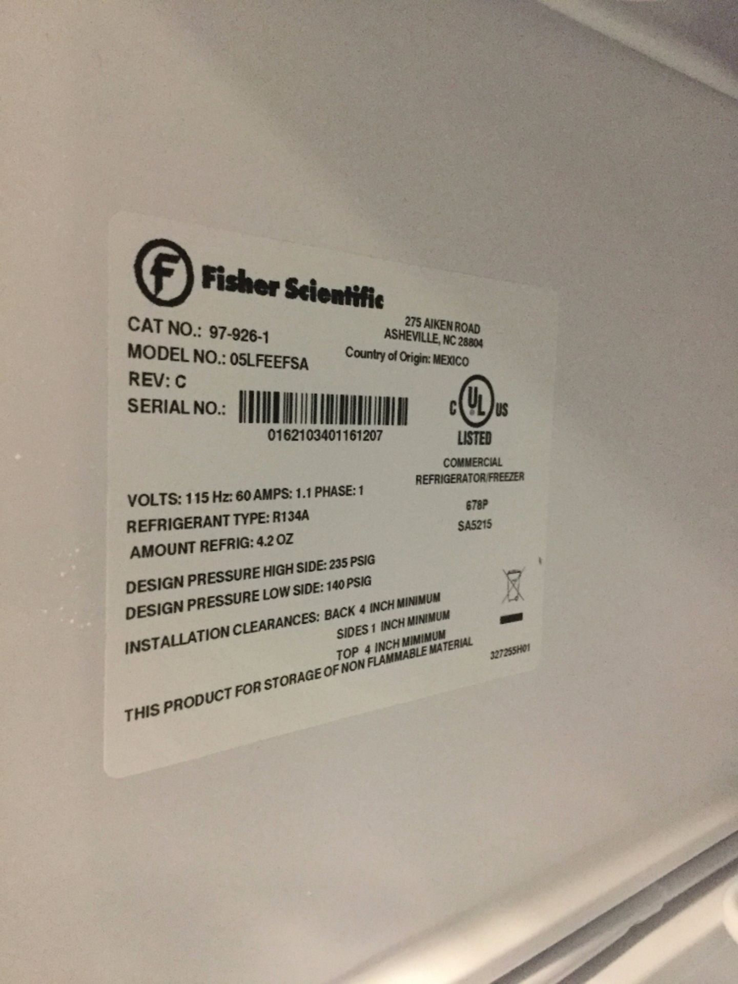 Fisher Scientific Isotemp Value Lab Freezer - Image 2 of 3