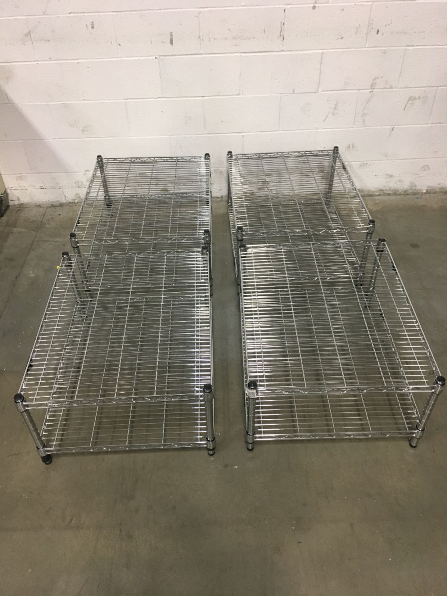 Lot of (4) 2 Shelf Metro Racks