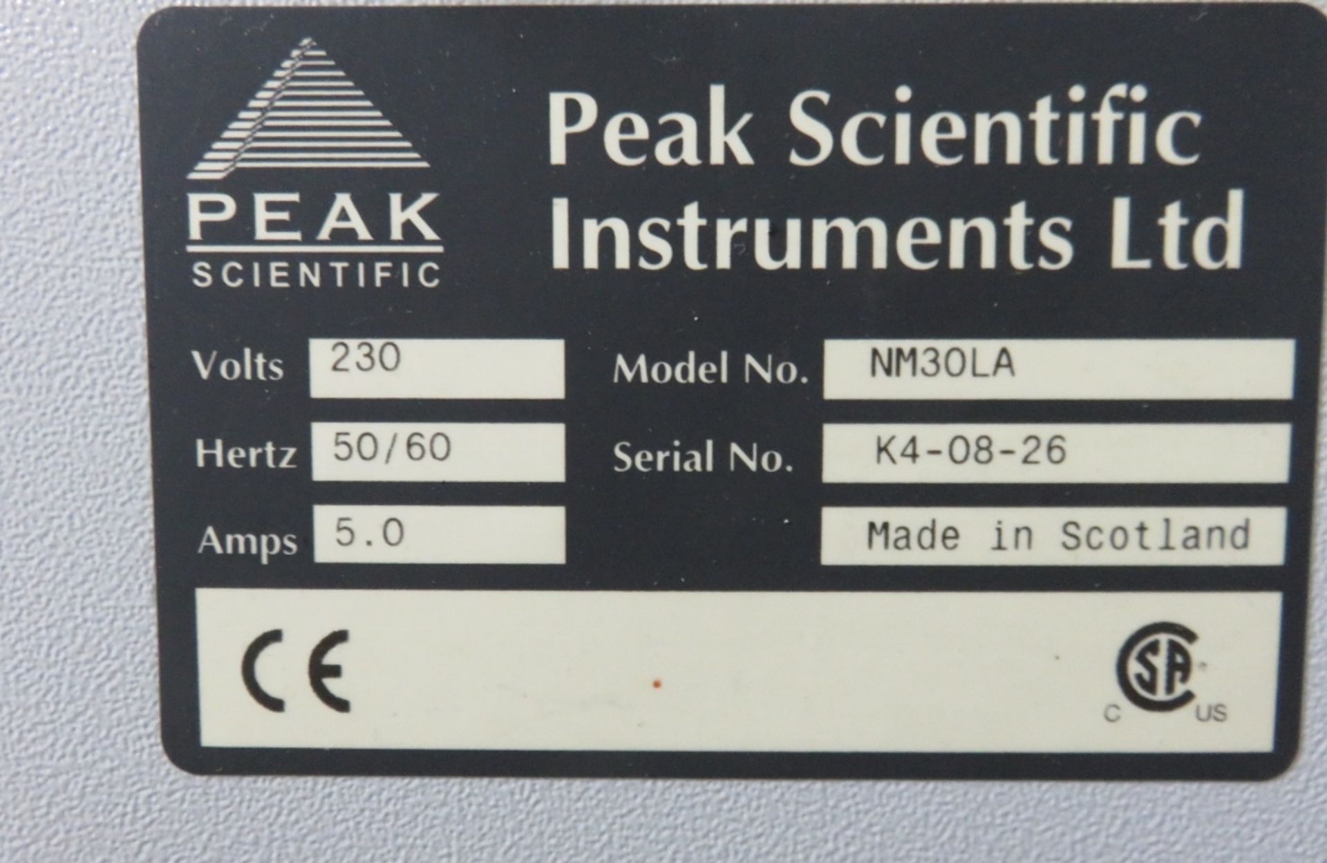 Peak Scientific Model NM30LA Nitrogen Generator - Image 7 of 8