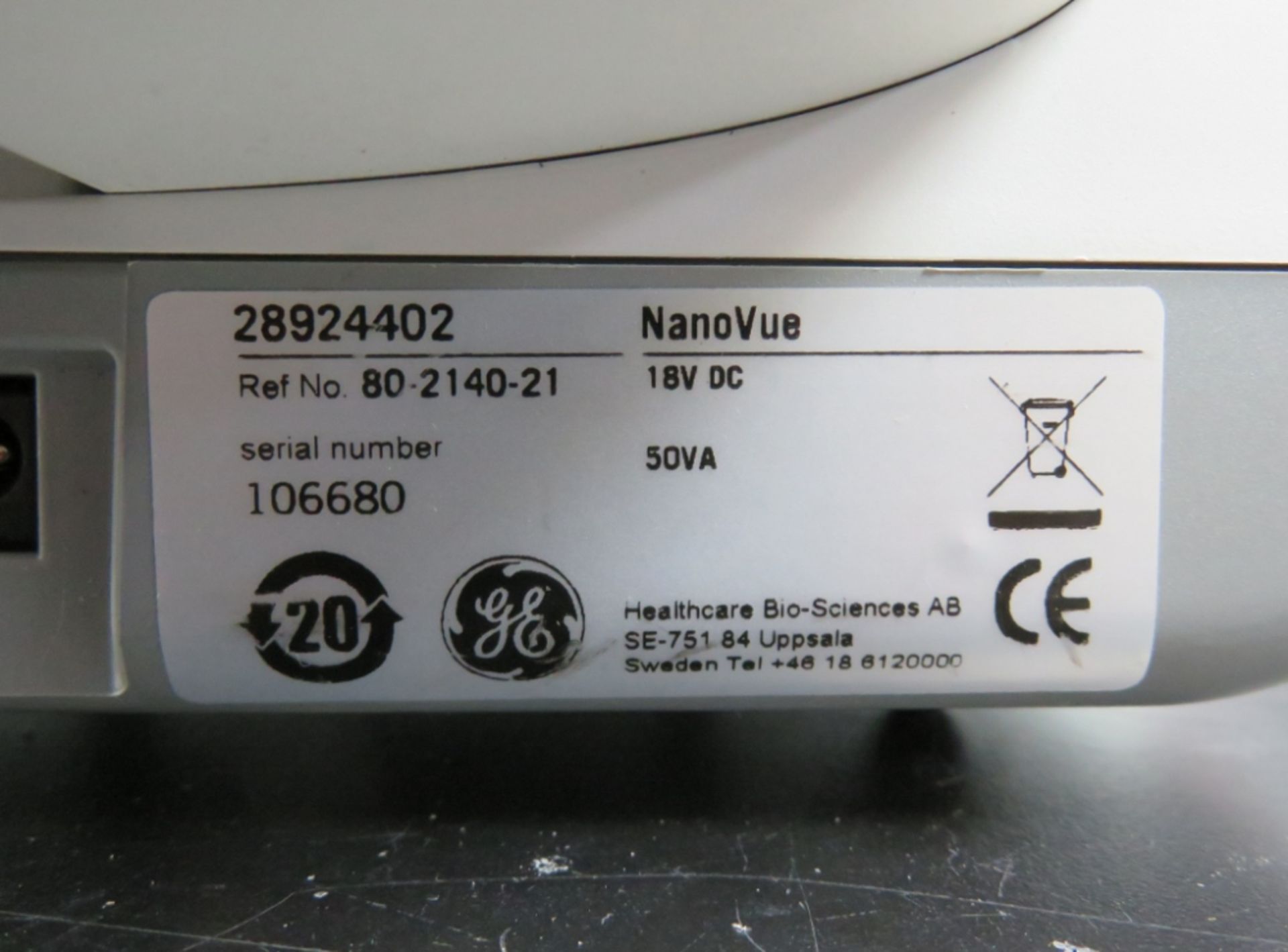 GE NanoVue Spectrophotometer - Image 6 of 6