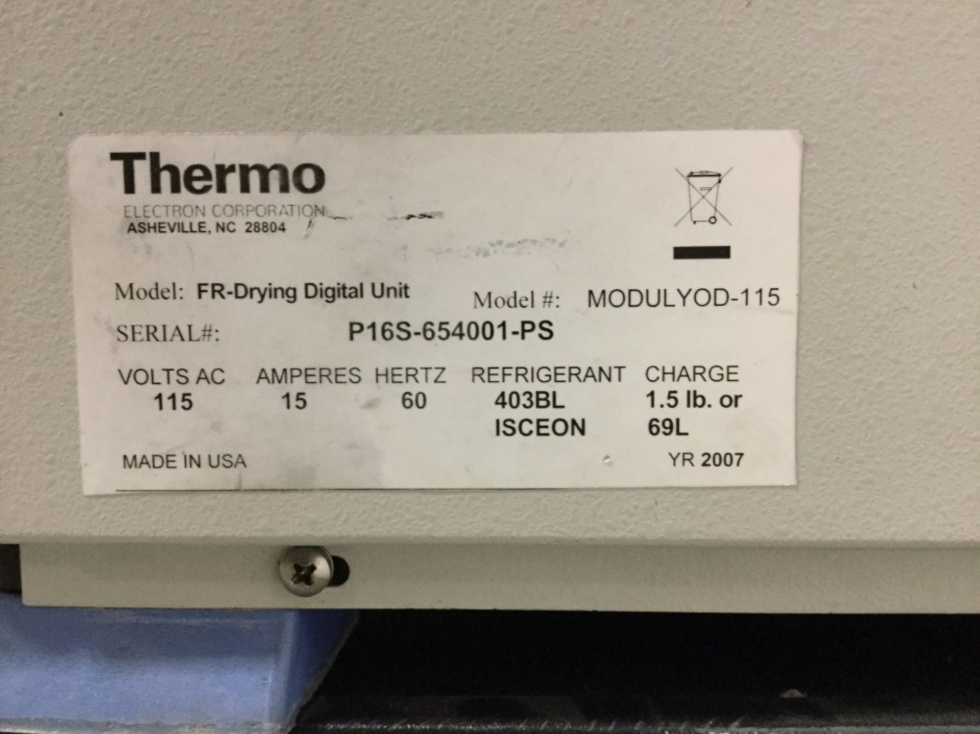 Thermo Electron ModulyoD Freeze Dryer - Image 2 of 2