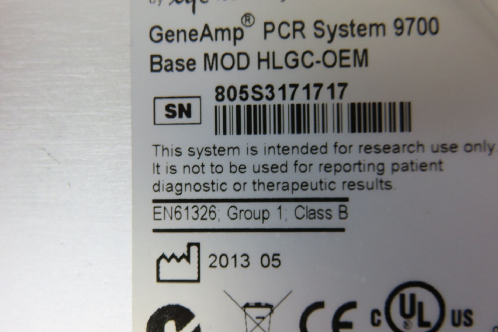 Applied Biosysems 9700 Thermal Cycler - Image 4 of 7