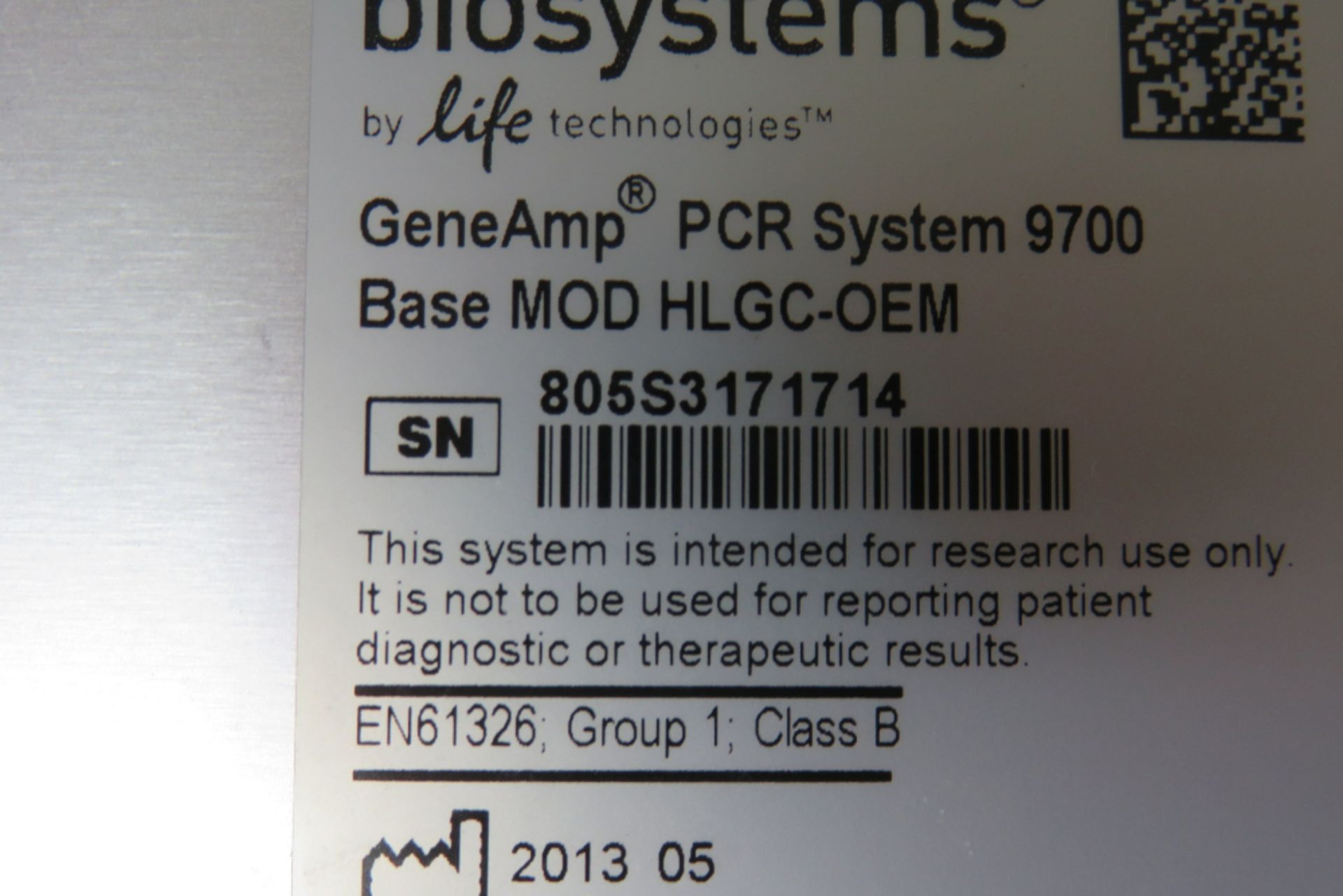 Applied Biosysems 9700 Thermal Cycler - Image 7 of 8