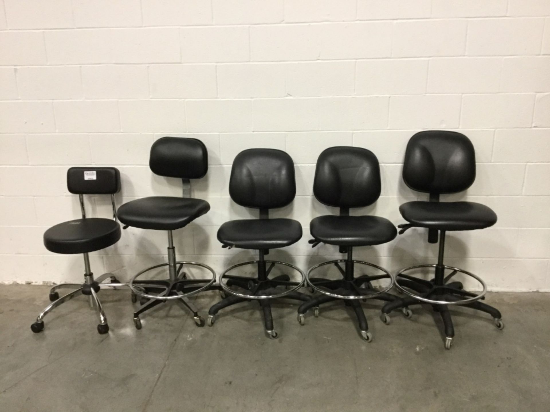 Lot of (5) Portable Lab Chairs