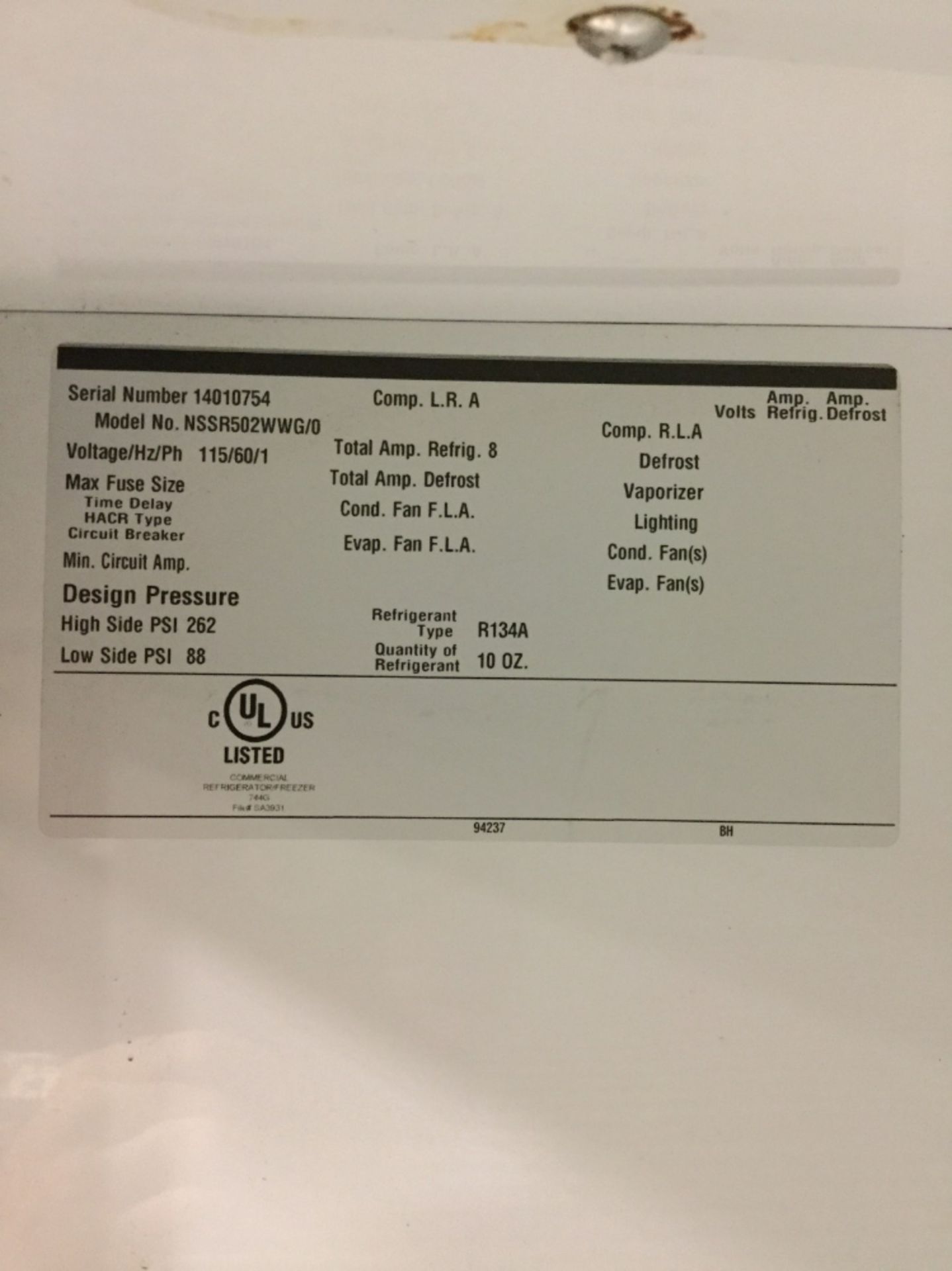 Norlake NSSR502WWG/0 Select Sliding Glass Door Laboratory and Pharmacy Refrigerator - Image 2 of 2