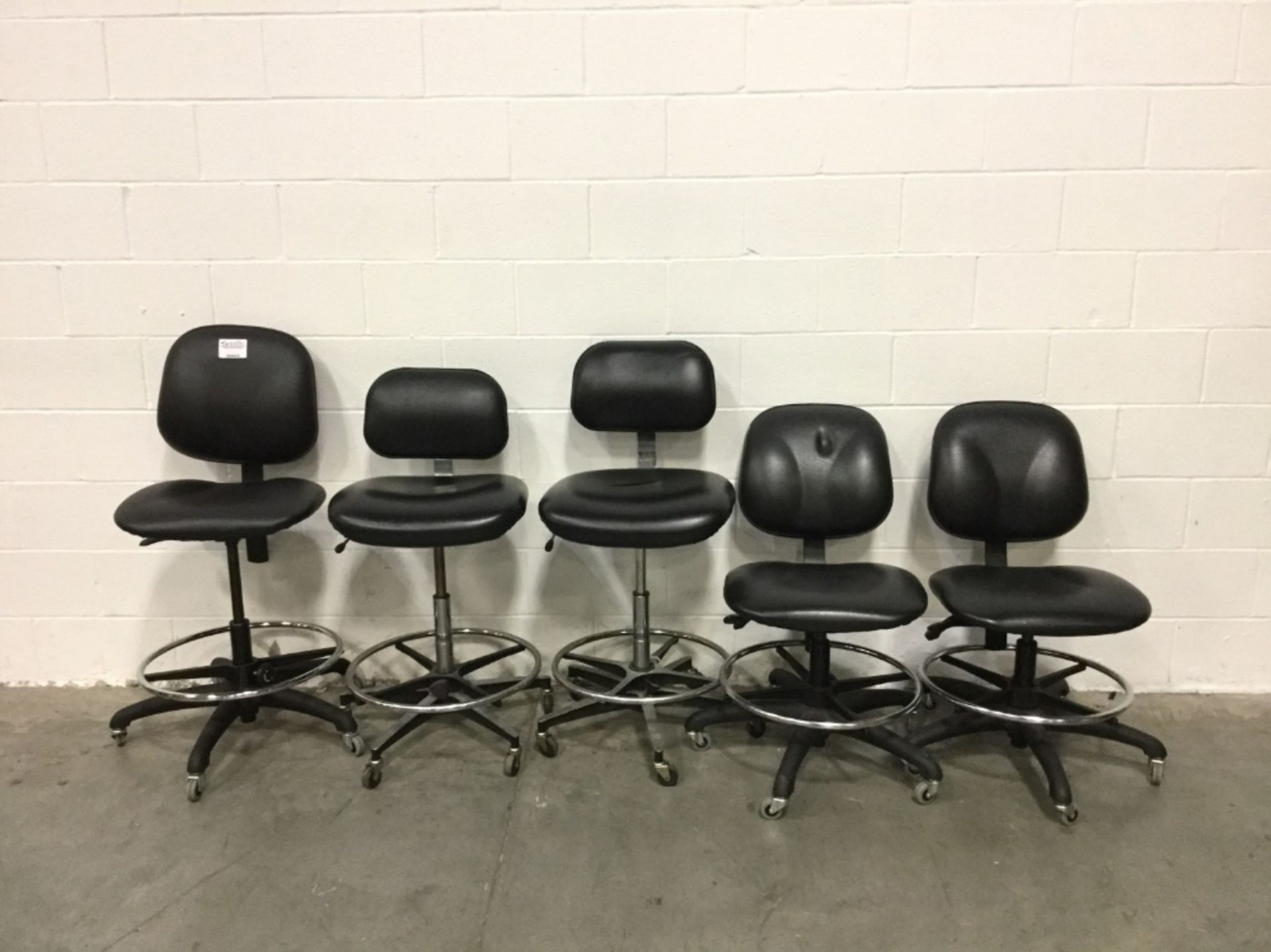 Lot of (5) Portable Bio Fit Lab Chairs