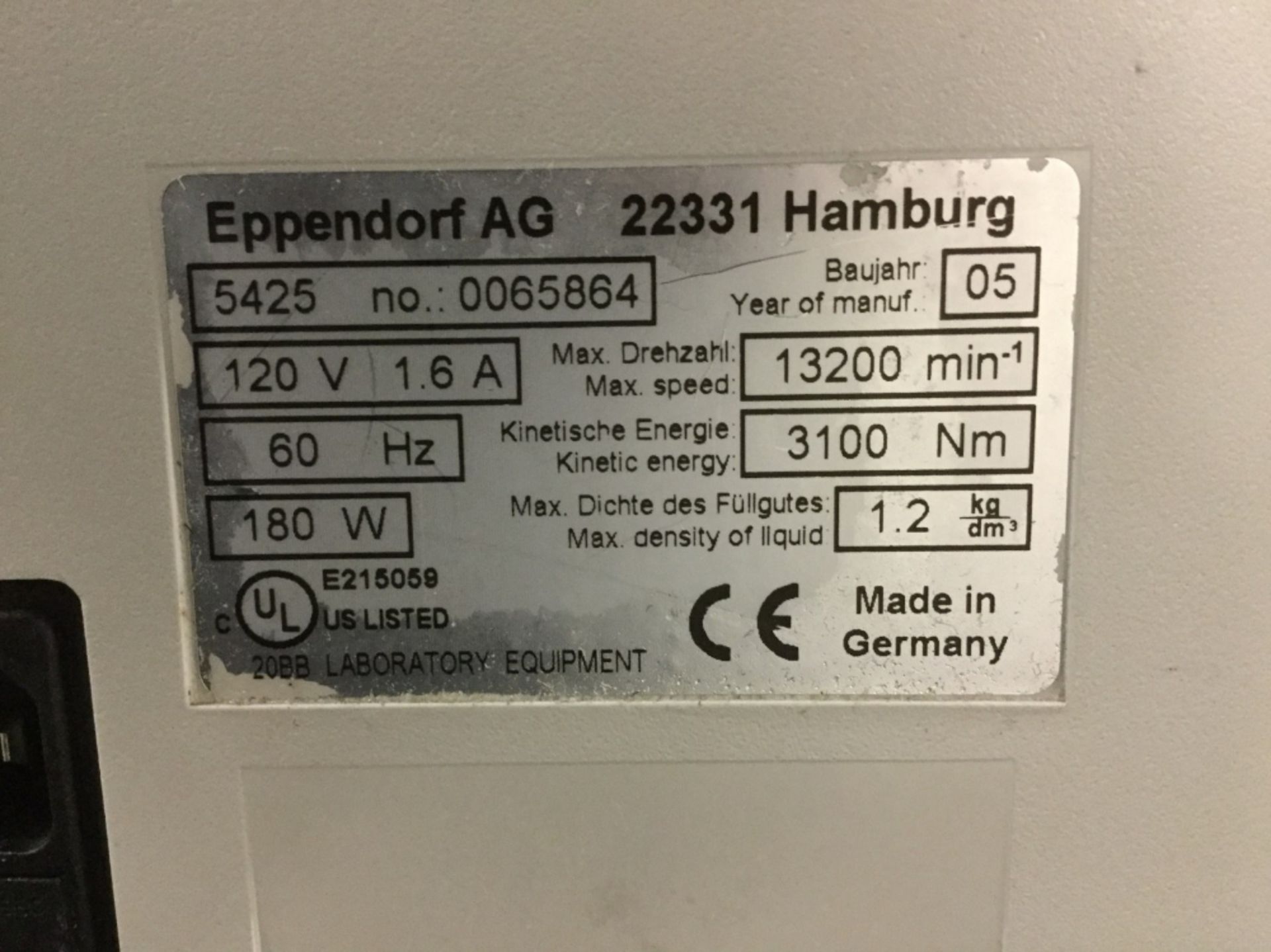 Eppendorf 5415D Centrifuge - Image 2 of 3