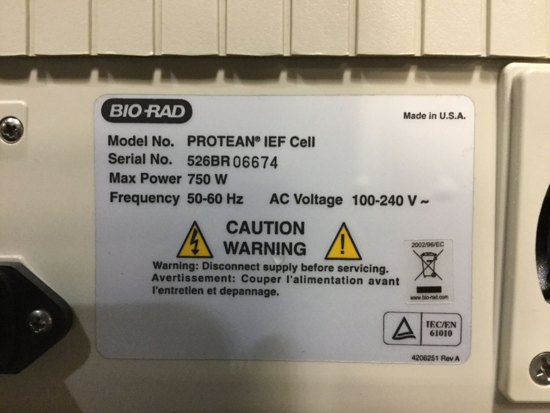 Bio-Rad Protean IEF Cell - Image 3 of 3