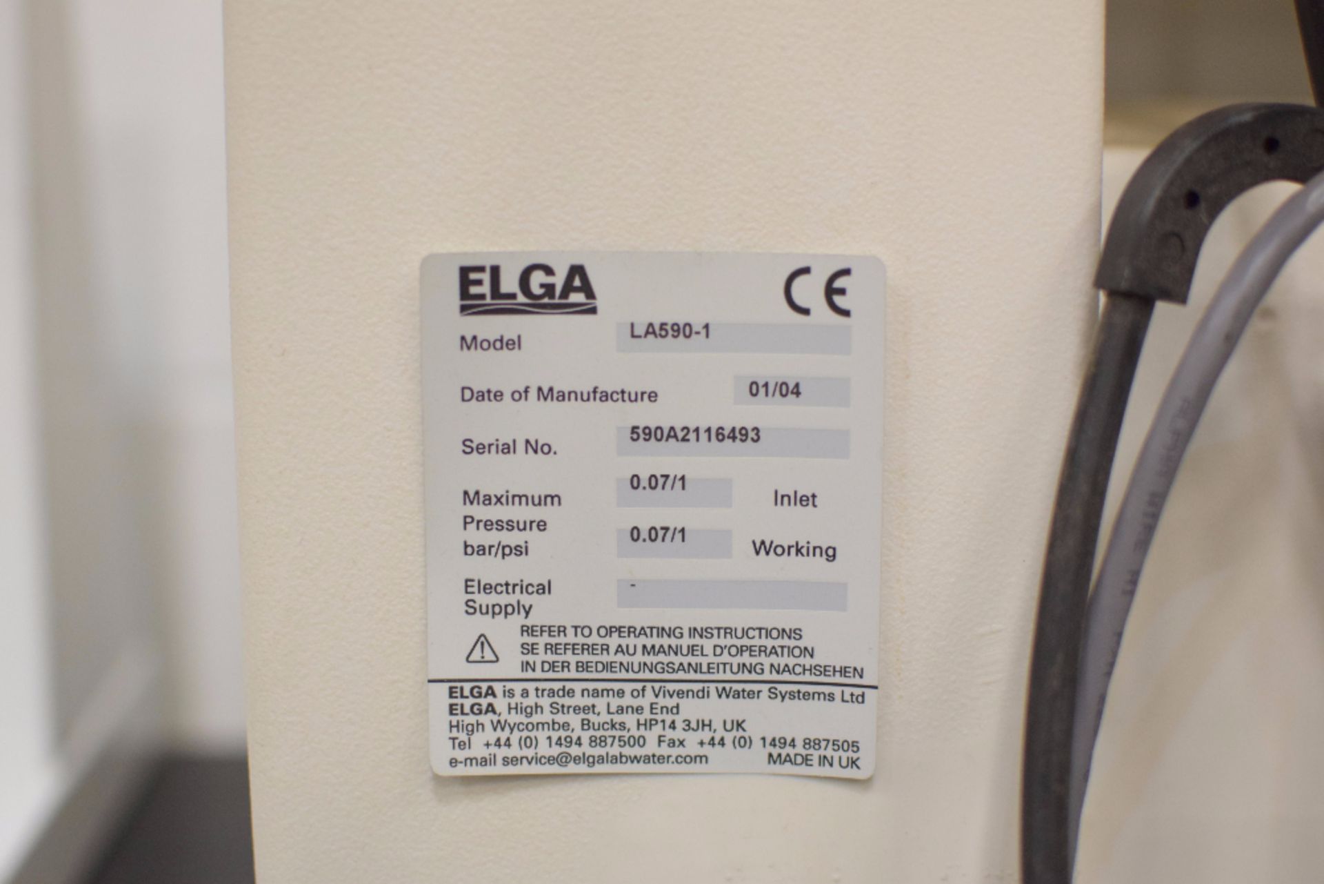 ELGA Medica 100 Water Purification System - Image 5 of 6