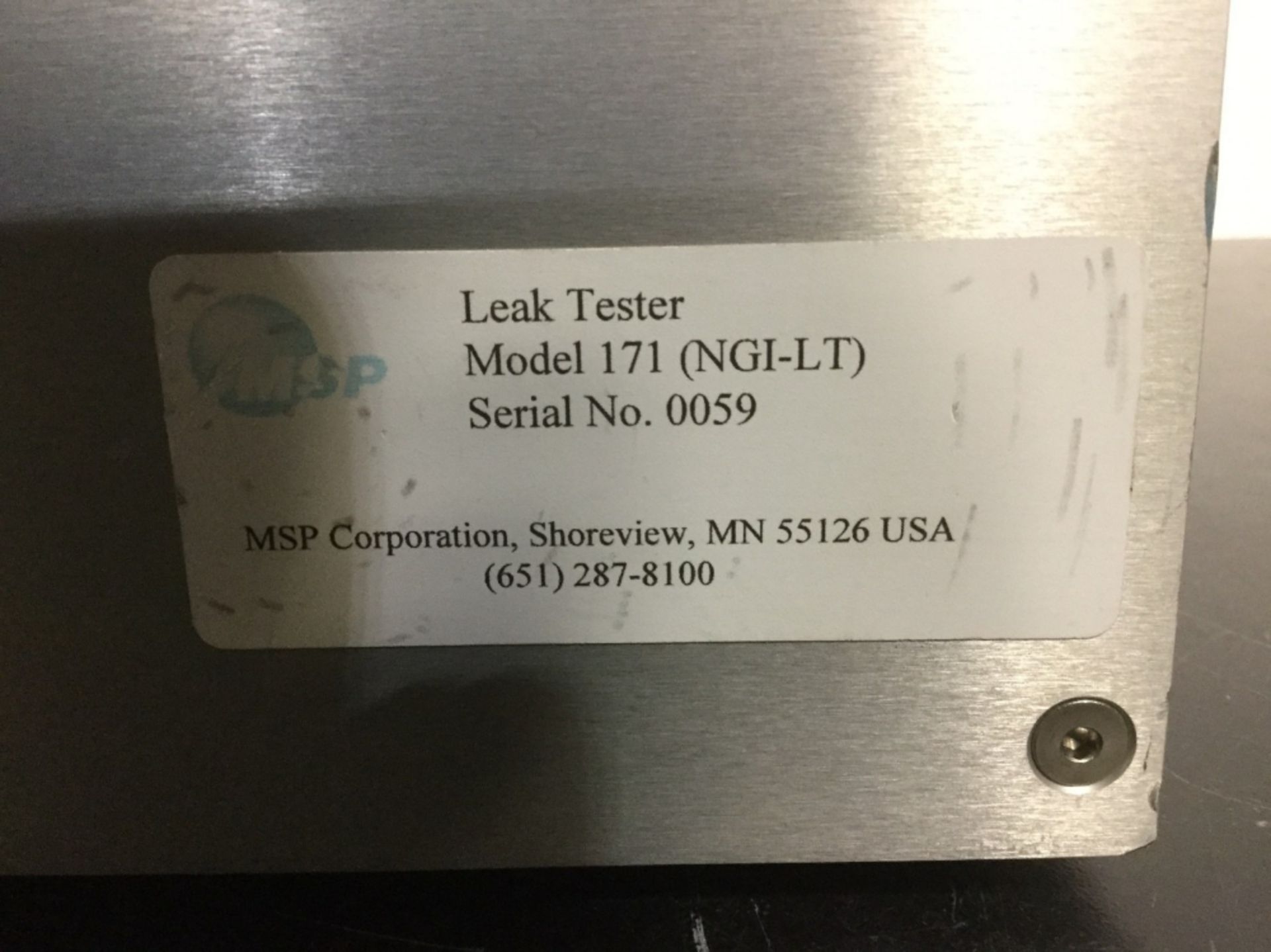 MSP Corporation NBI Leak Tester - Image 2 of 2