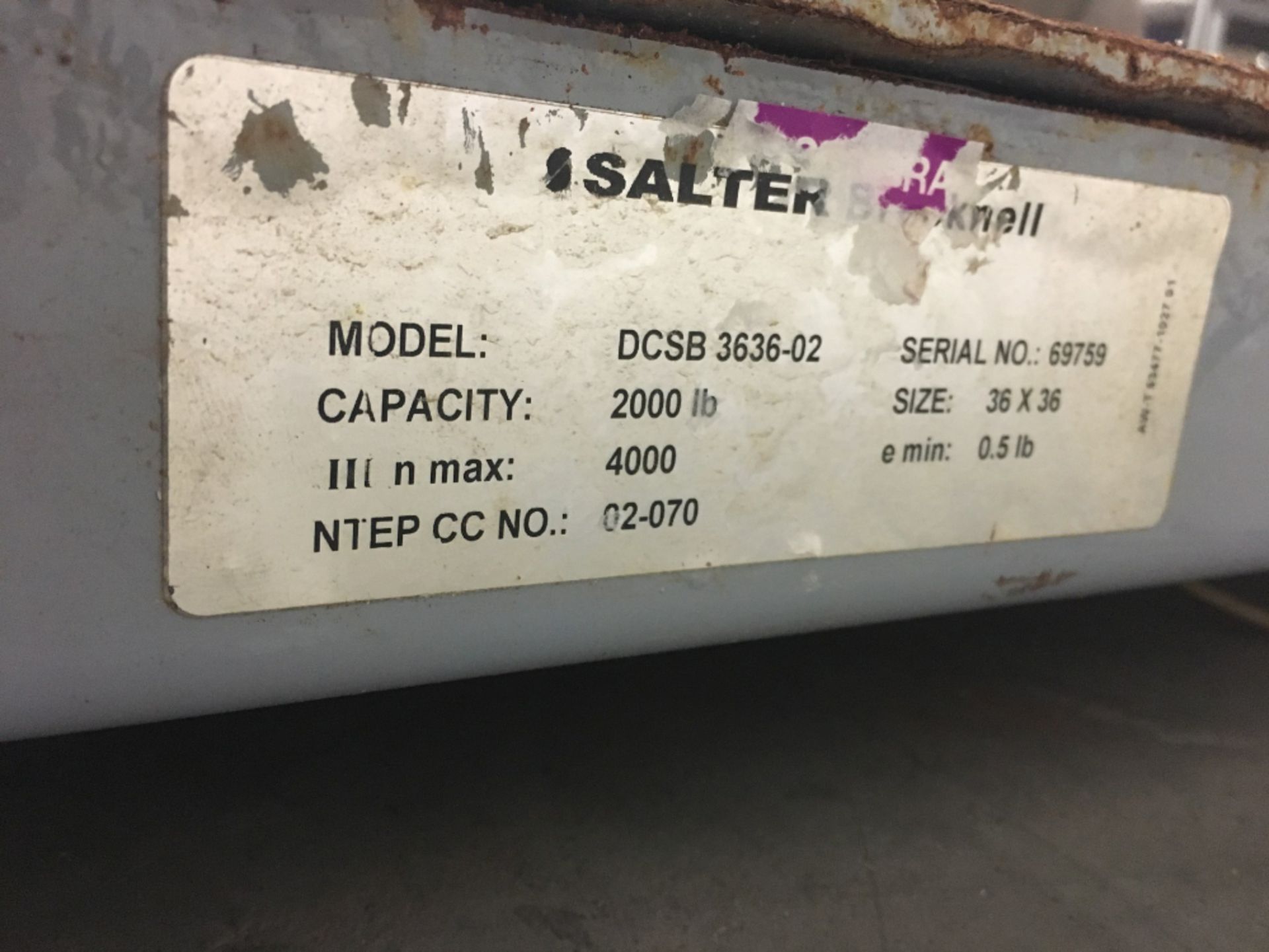 Salter Brecknell DCSB Series Floor Scale - Image 2 of 3