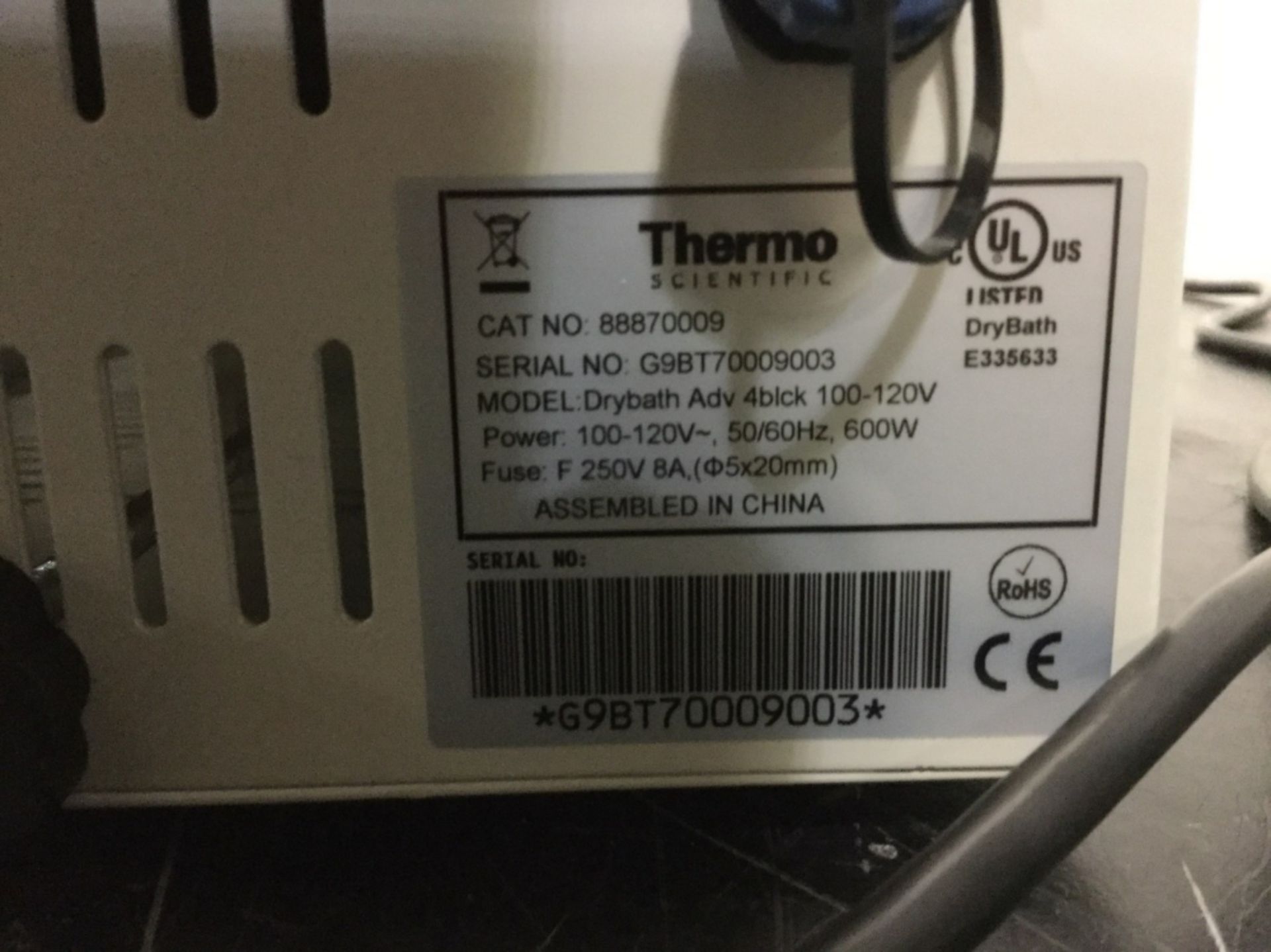 Thermo Scientific Touch Screen Dry Bath/Block Heater - Image 3 of 3