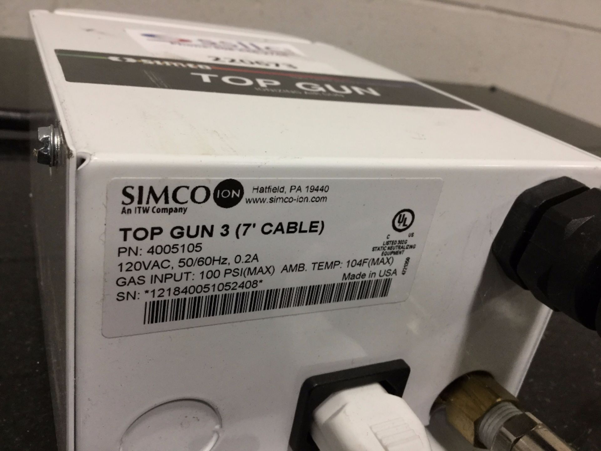 Simco Top Gun 3 Ionizing Air Gun - Image 2 of 3
