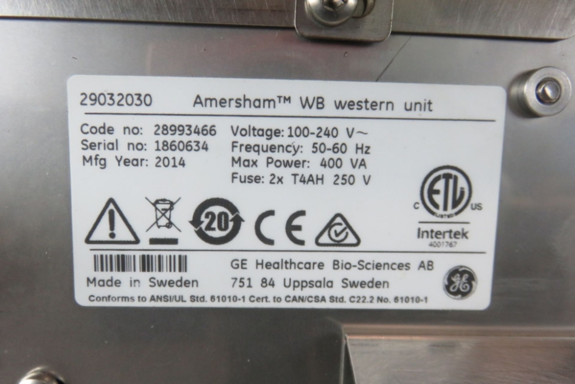 GE WB Western Blot System - Image 5 of 6