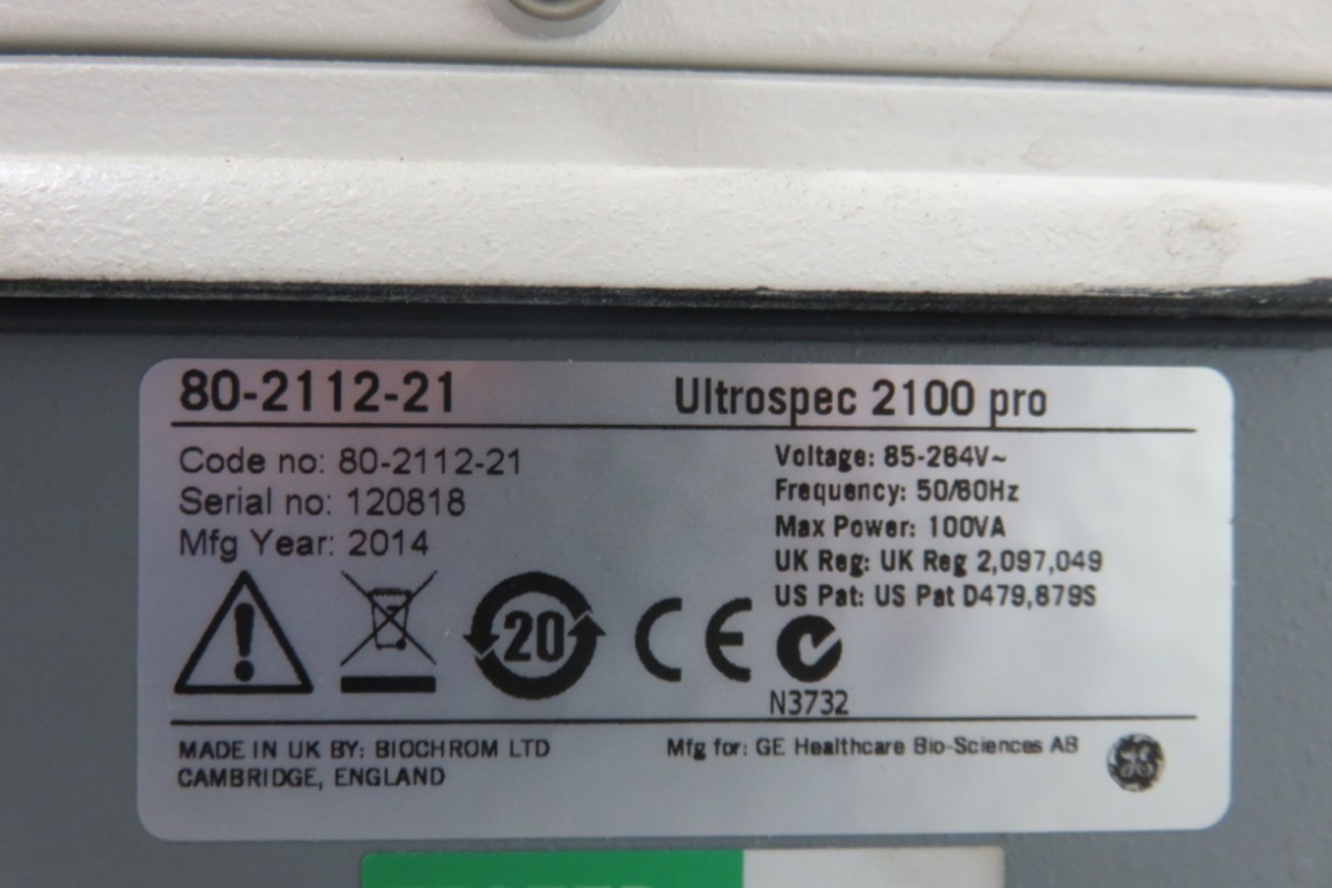 Amersham Ultraspec 2100 PRO Spectrophotometer - Image 4 of 4