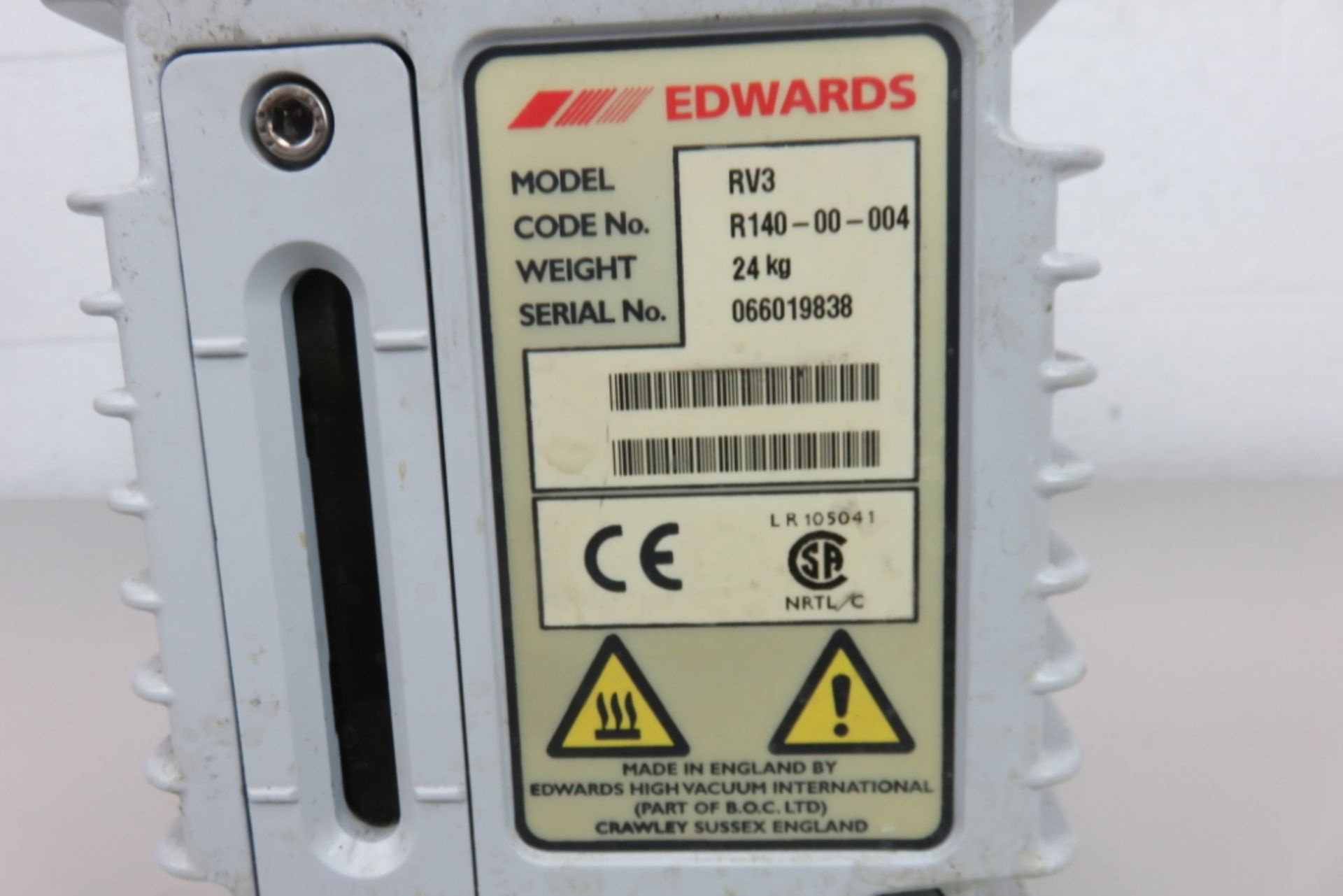 Edwards 3 Model RV3 Vacuum Pump - Image 5 of 5