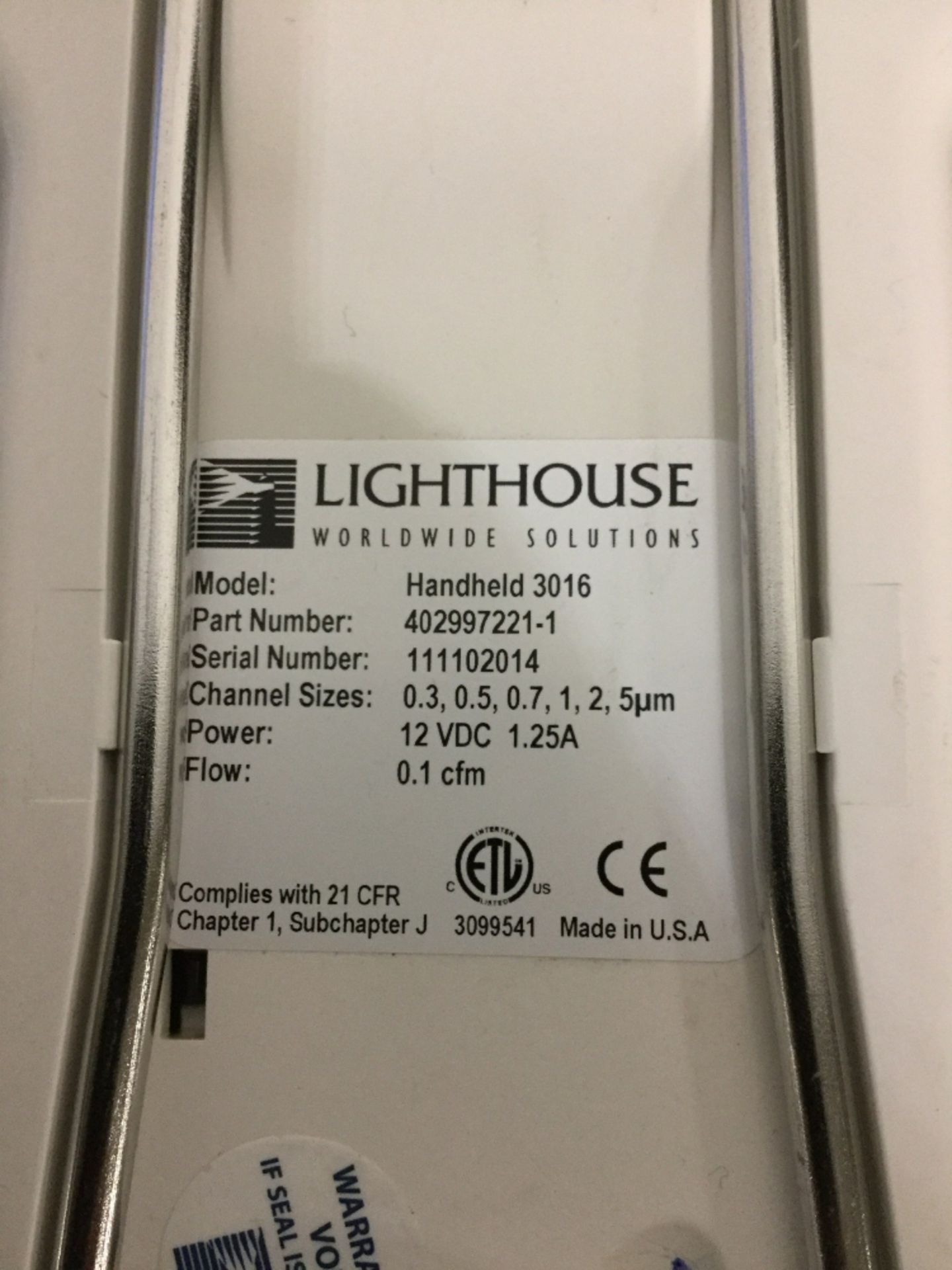 Lighthouse Worldwide Solutions Handheld Particle Counter - Image 2 of 2