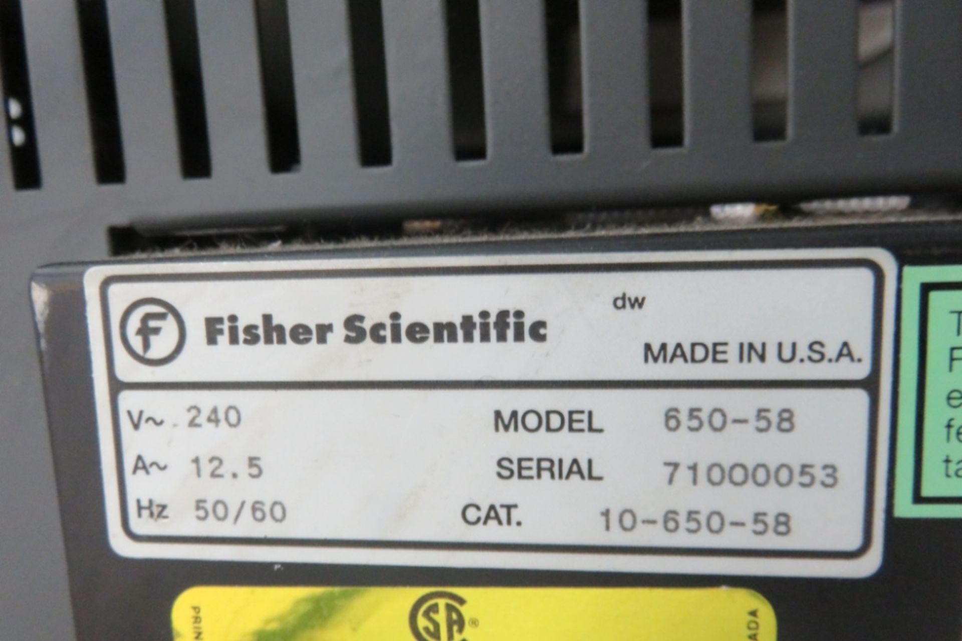 Fisher Scientific 650-58 Digital Laboratory Furnace - Image 5 of 5