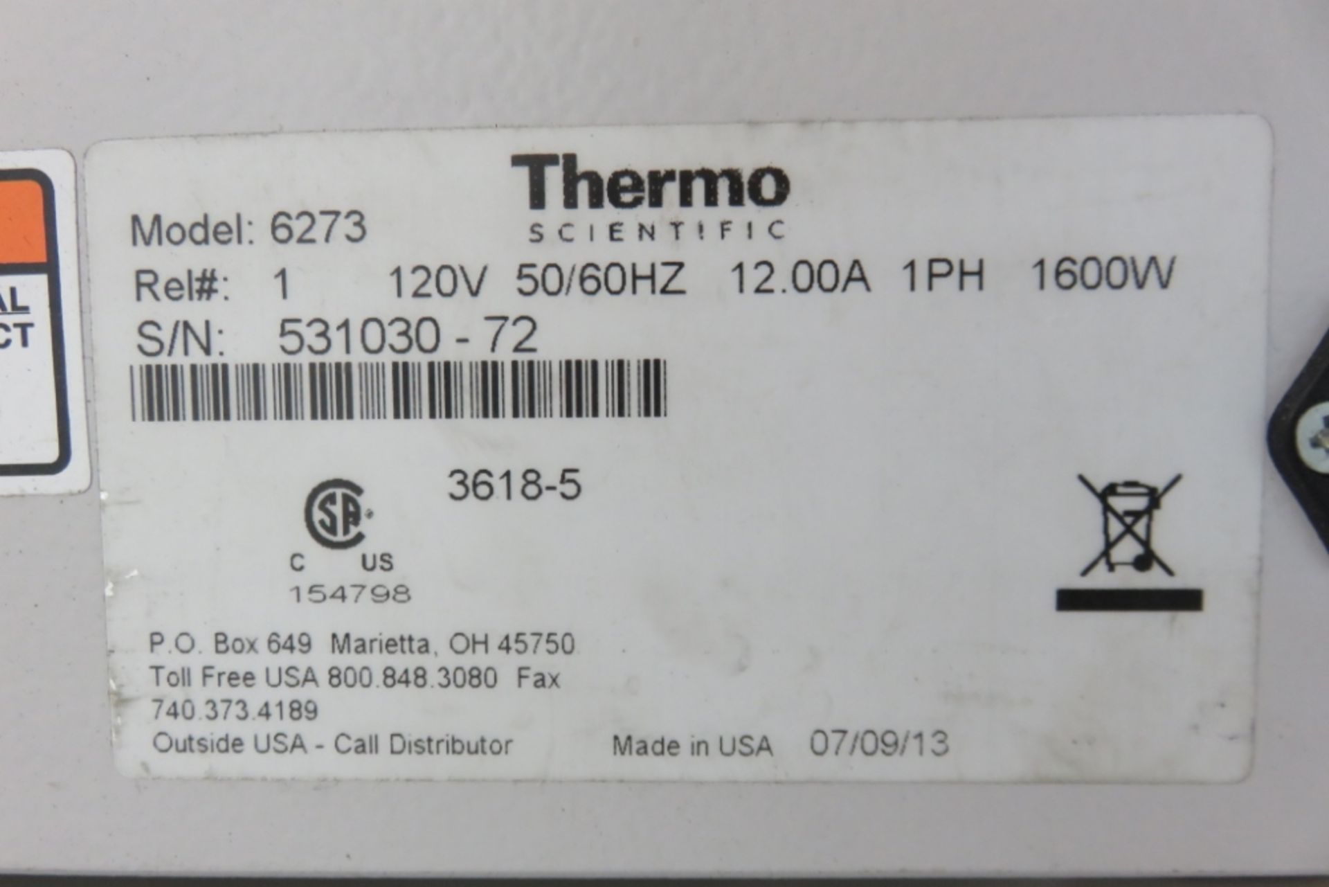 Thermo Lab-Line 6273 Oven - Image 4 of 4