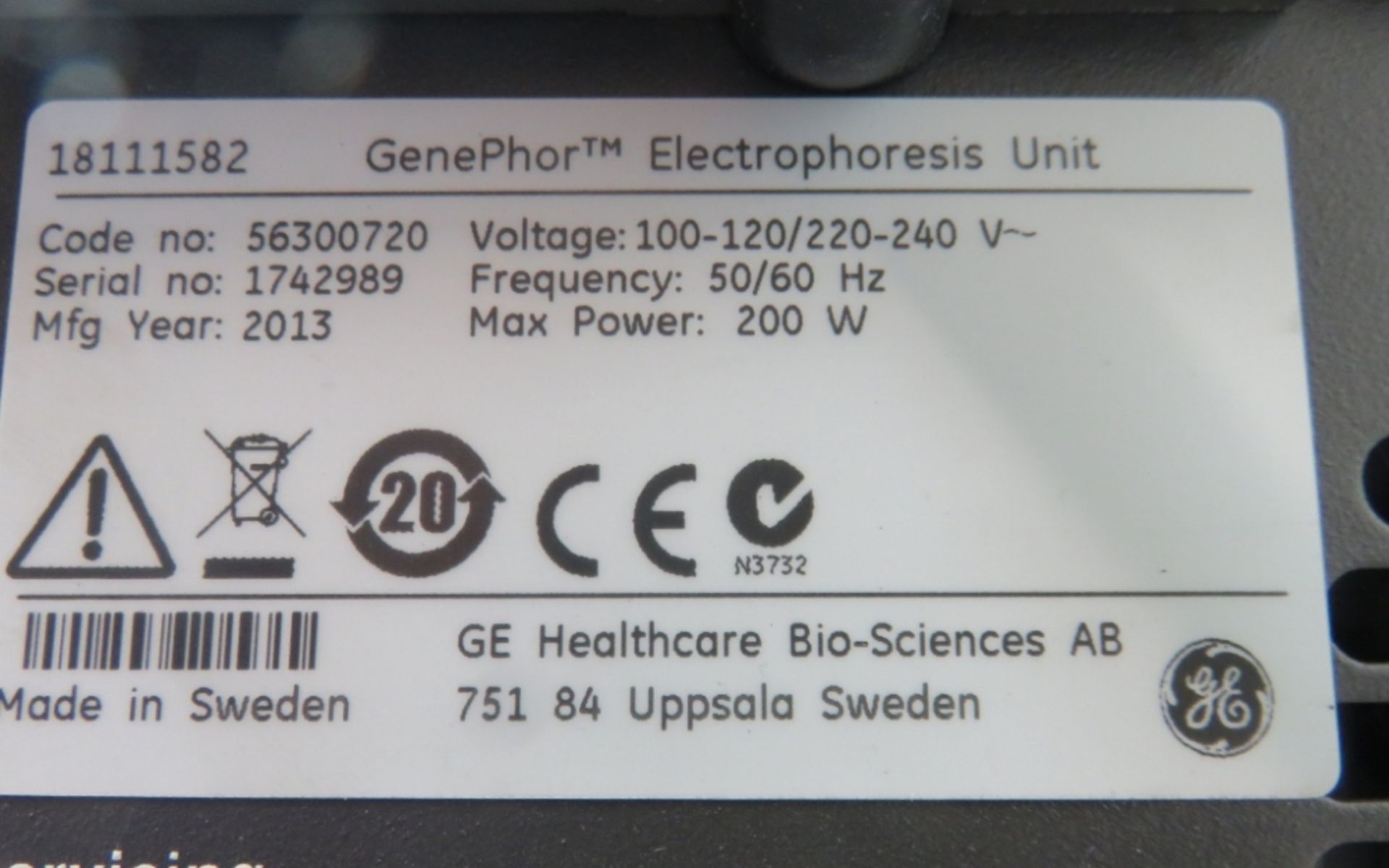 GE Healthcare GenePhor Electrophoresis Unit - Image 6 of 6