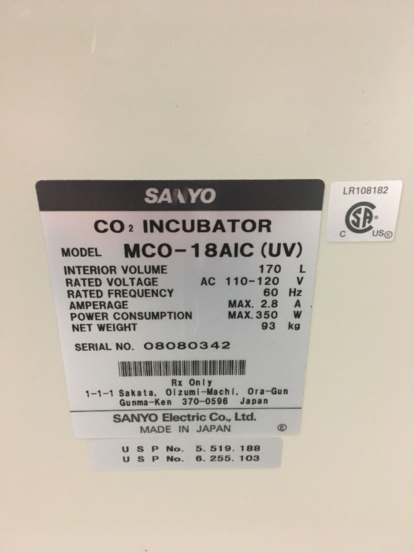 Sanyo MCO-18AIC (UV) Double Stacked CO2 Incubators - Image 4 of 4