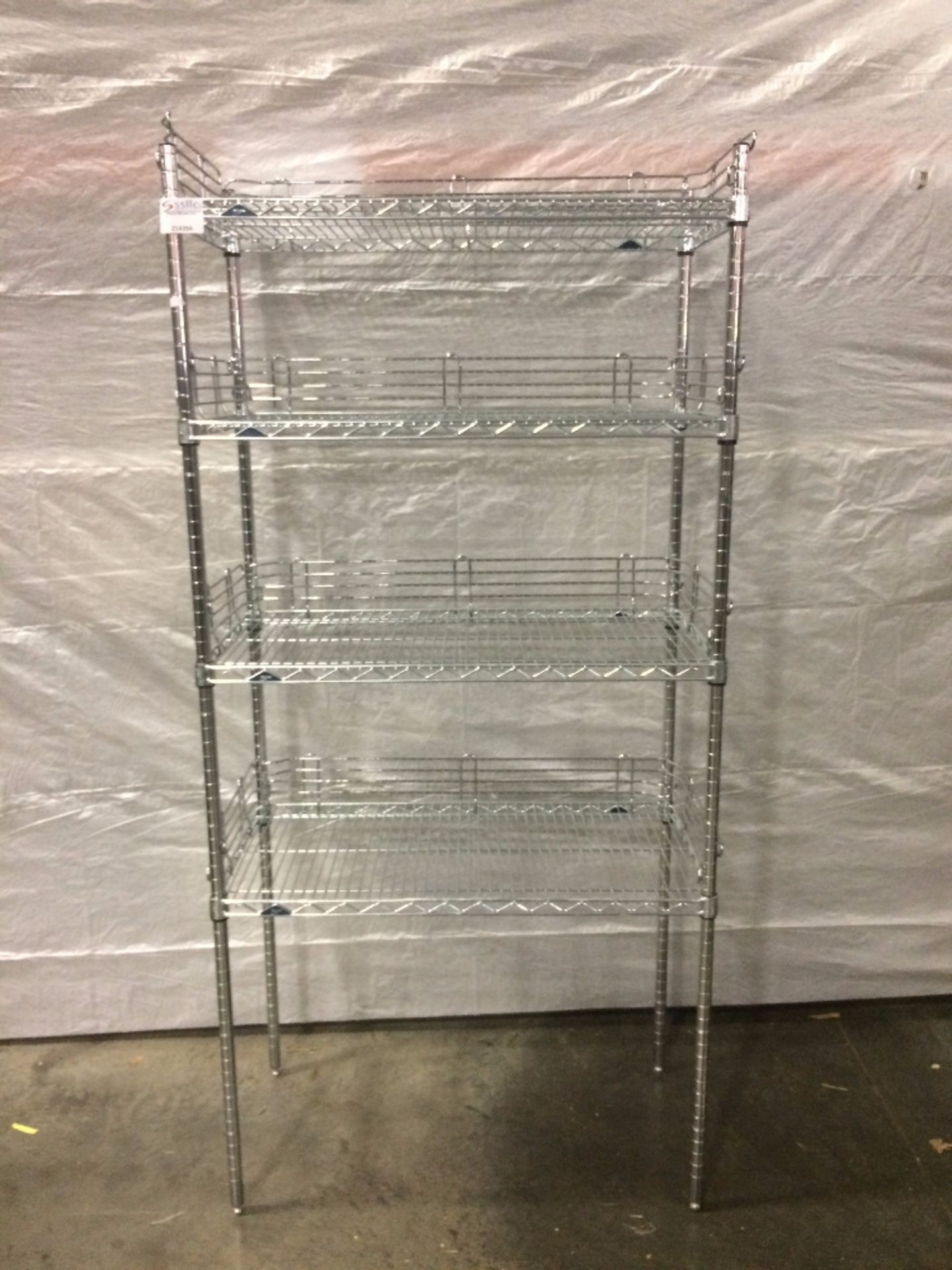 4 Tier Metro Rack w/ Side Guards - no wheels