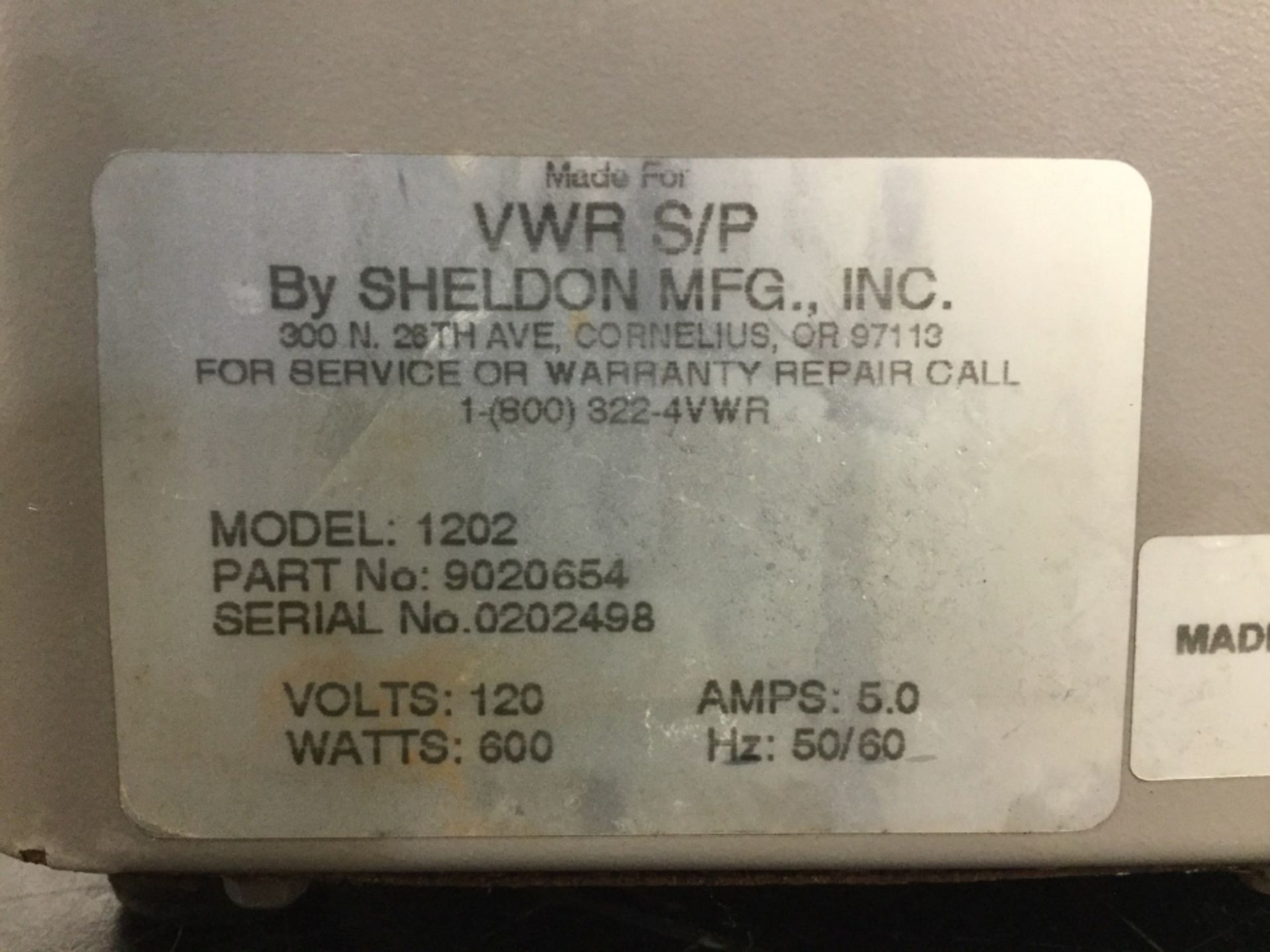 VWR Model 1202 Water Bath - Image 3 of 3