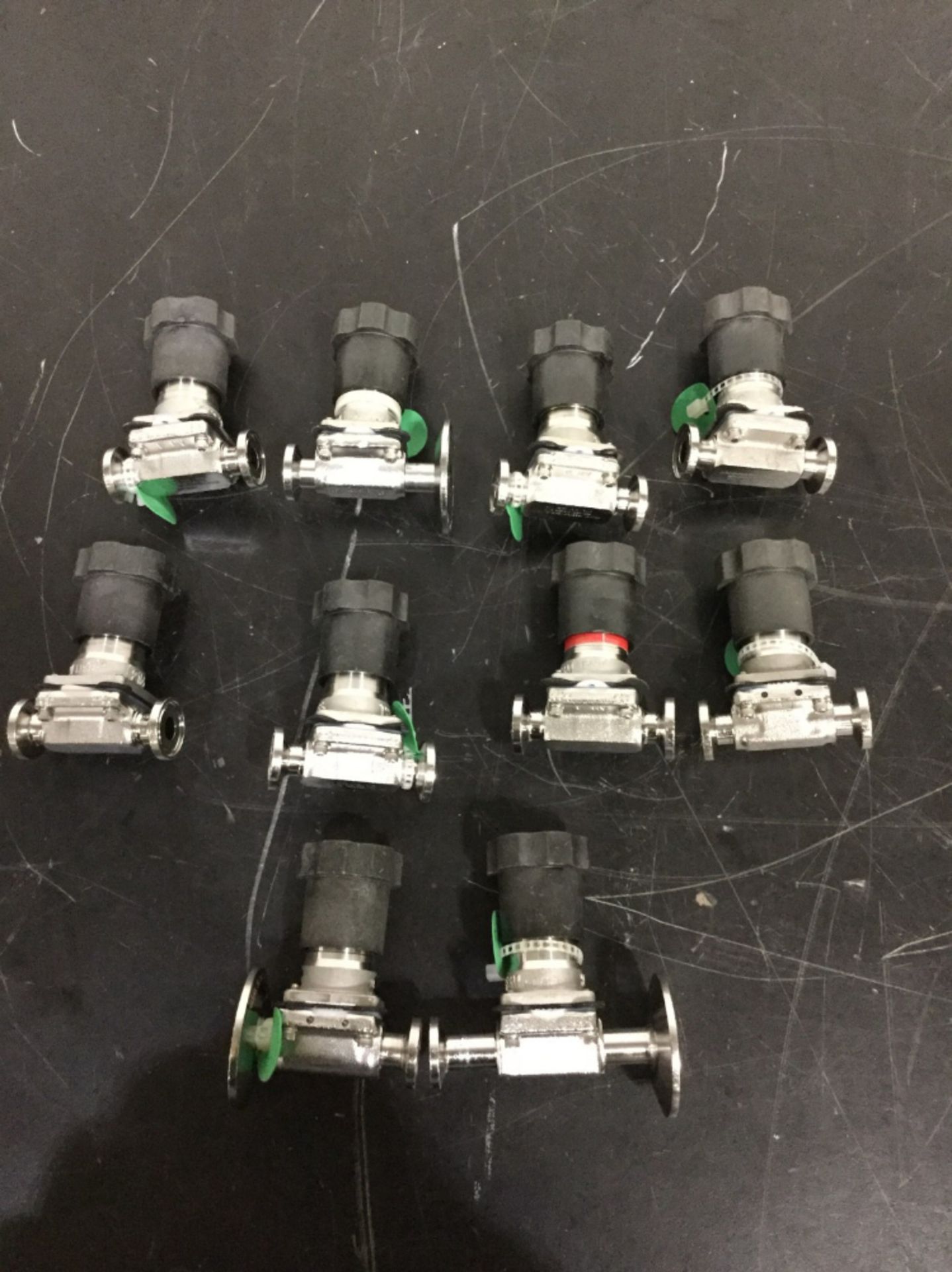 Lot of (10) Stainless Steel Valves