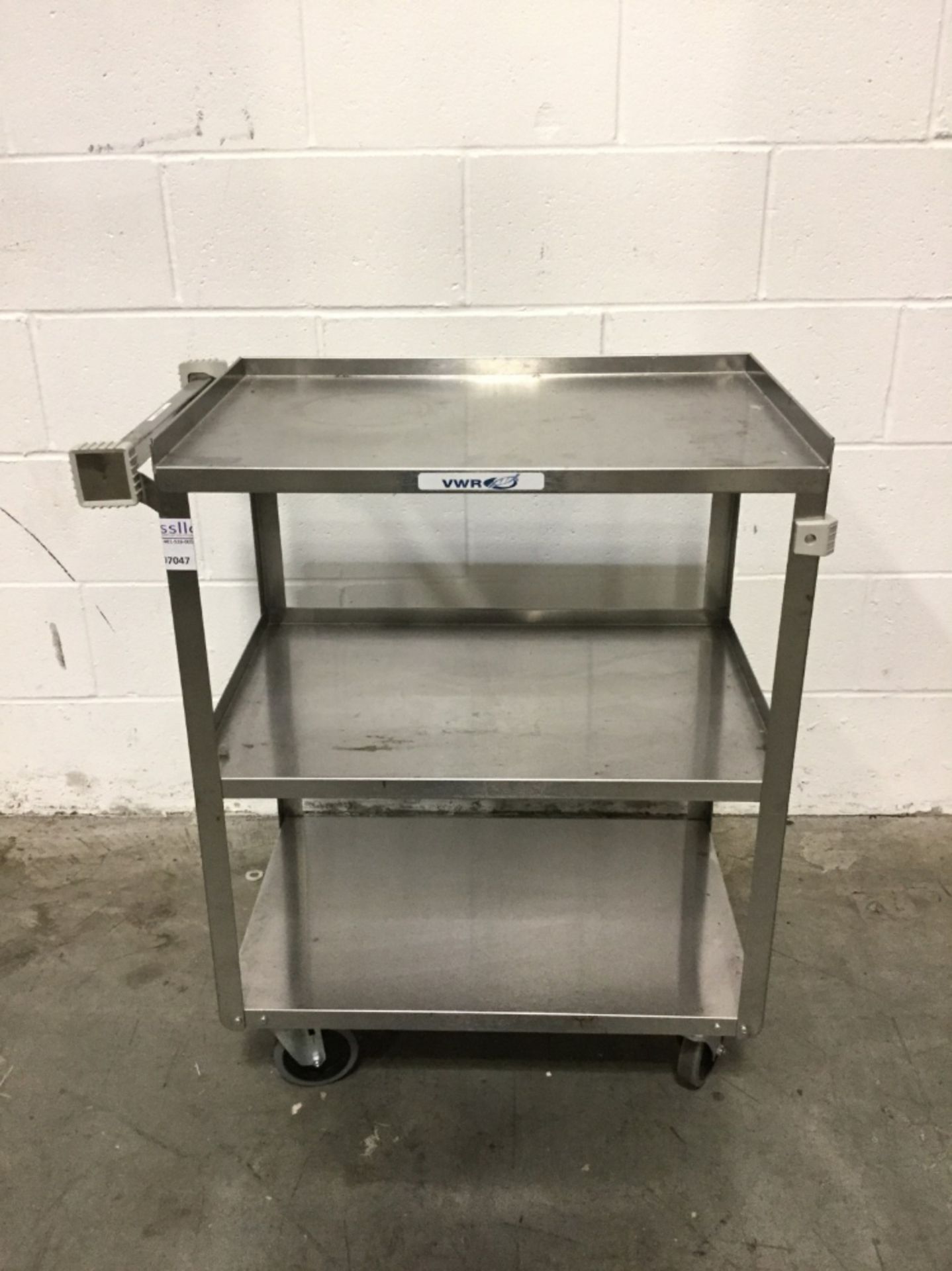 VWR Portable 3 Tier Stainless Steel Cart