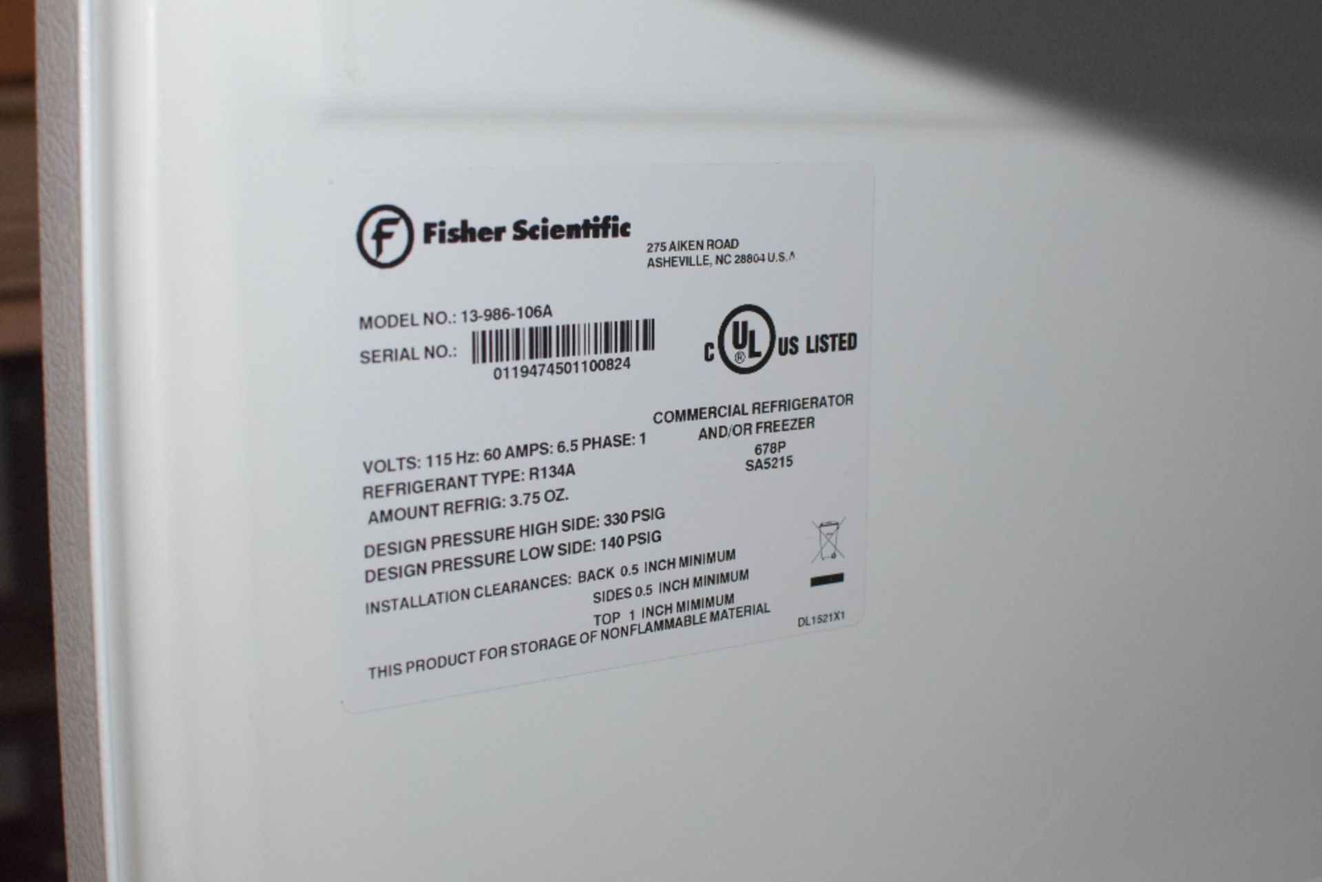 Fisher Scientific Iso Temp Refrigerator / freezer - Image 3 of 3