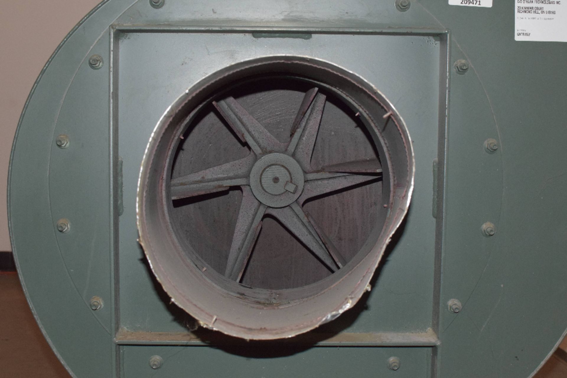 New York Blower model Series 20 GI Exhaust Fan - Image 6 of 6