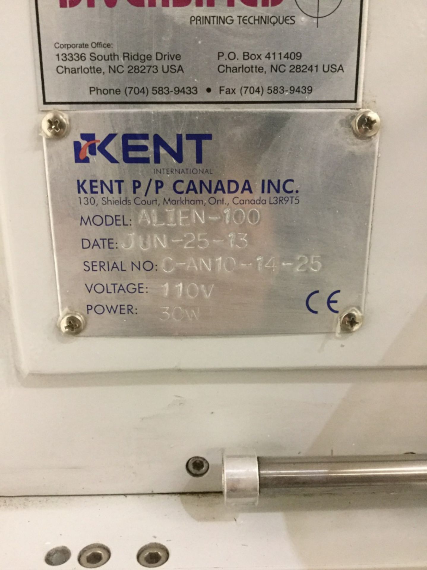 Kent International Alien100 Pad Printer - Image 2 of 6