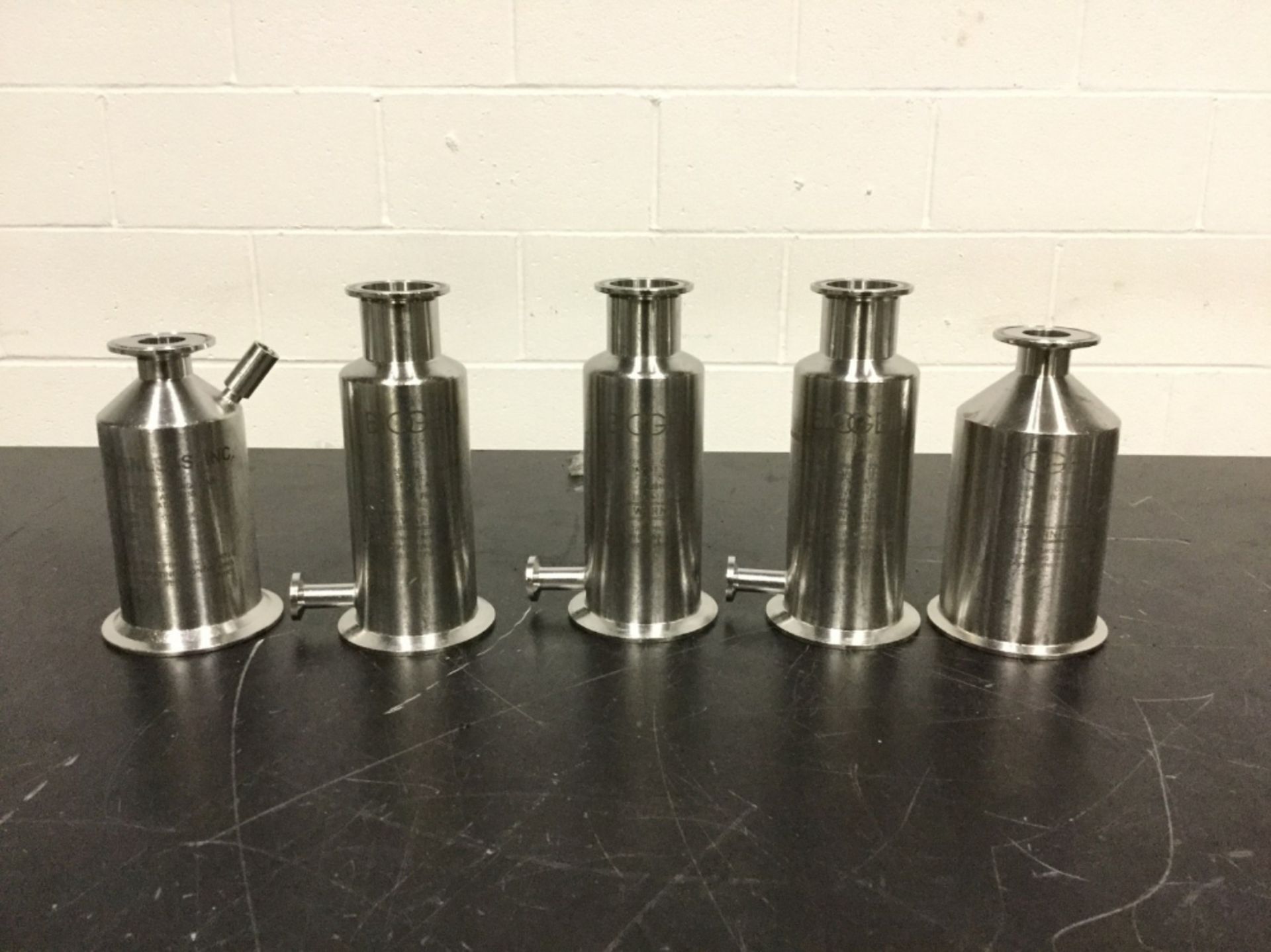 Lot of (5) Stainless Filter Housings