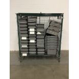 5' Stainless Steel Metro Rack with Caging and Bins