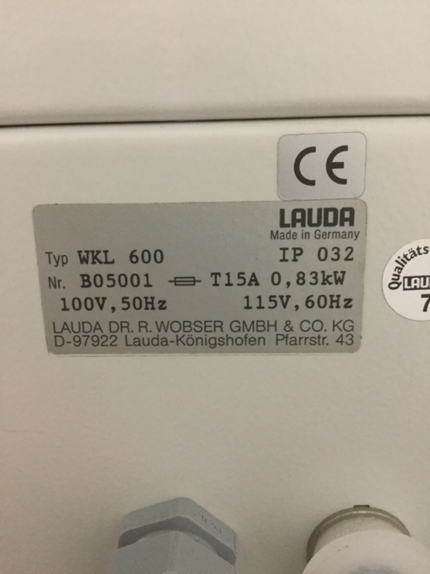 Lauda WKL 600 Circulation Chiller - Image 2 of 2