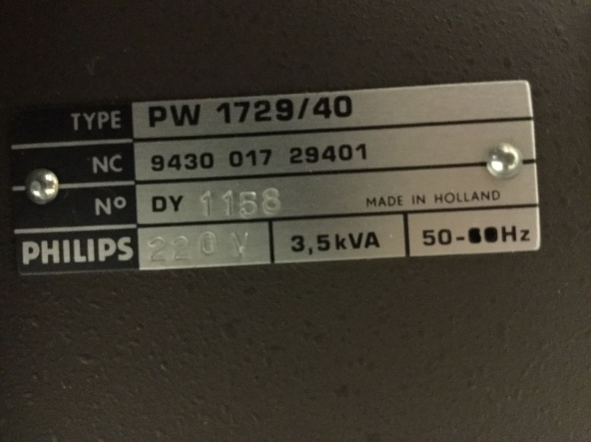 Philips PW 1729 Table-top X-Ray Generator - Image 2 of 7